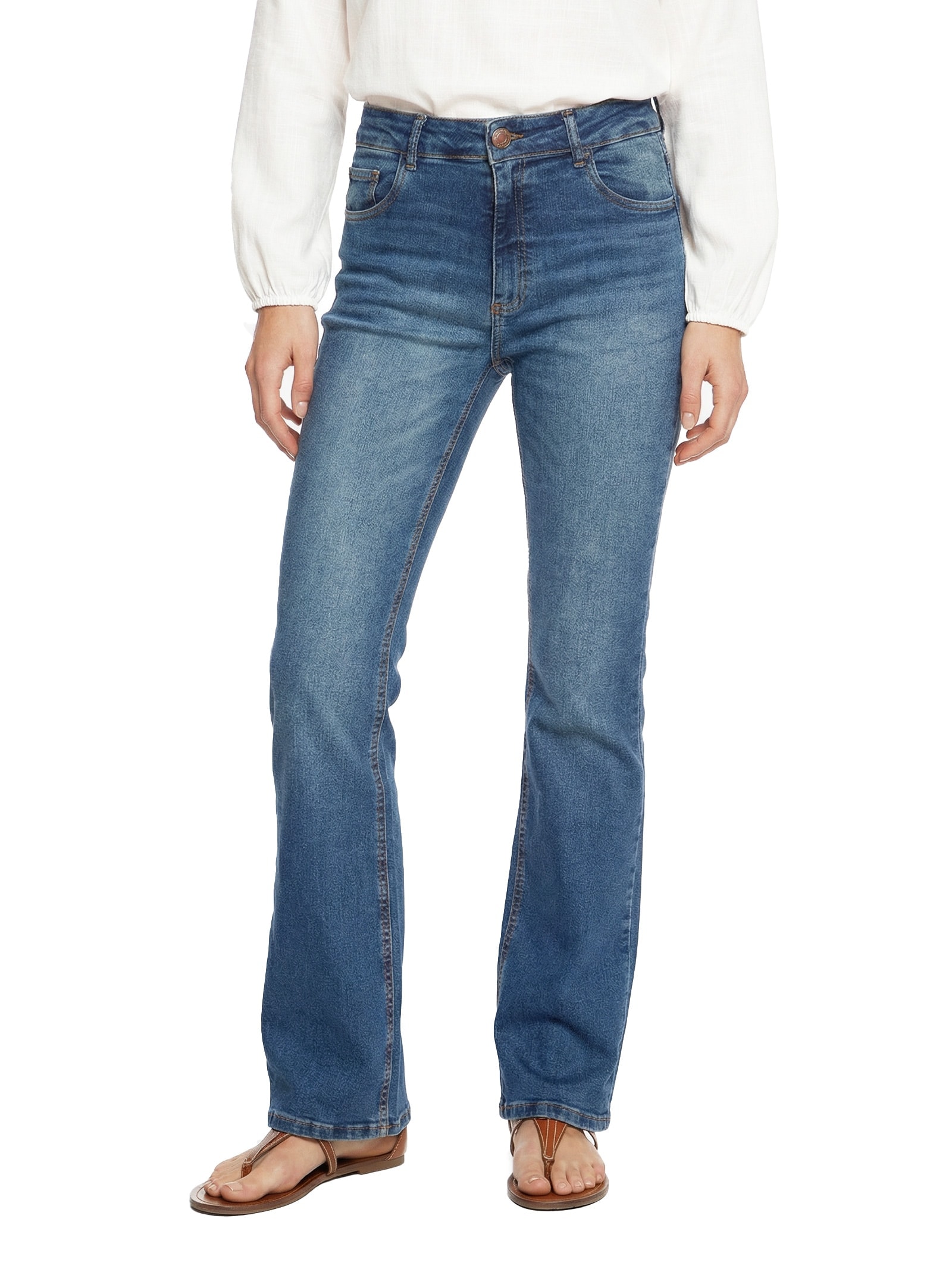 Calça Jeans Feminina Com Elastano Azul Lez A Lez