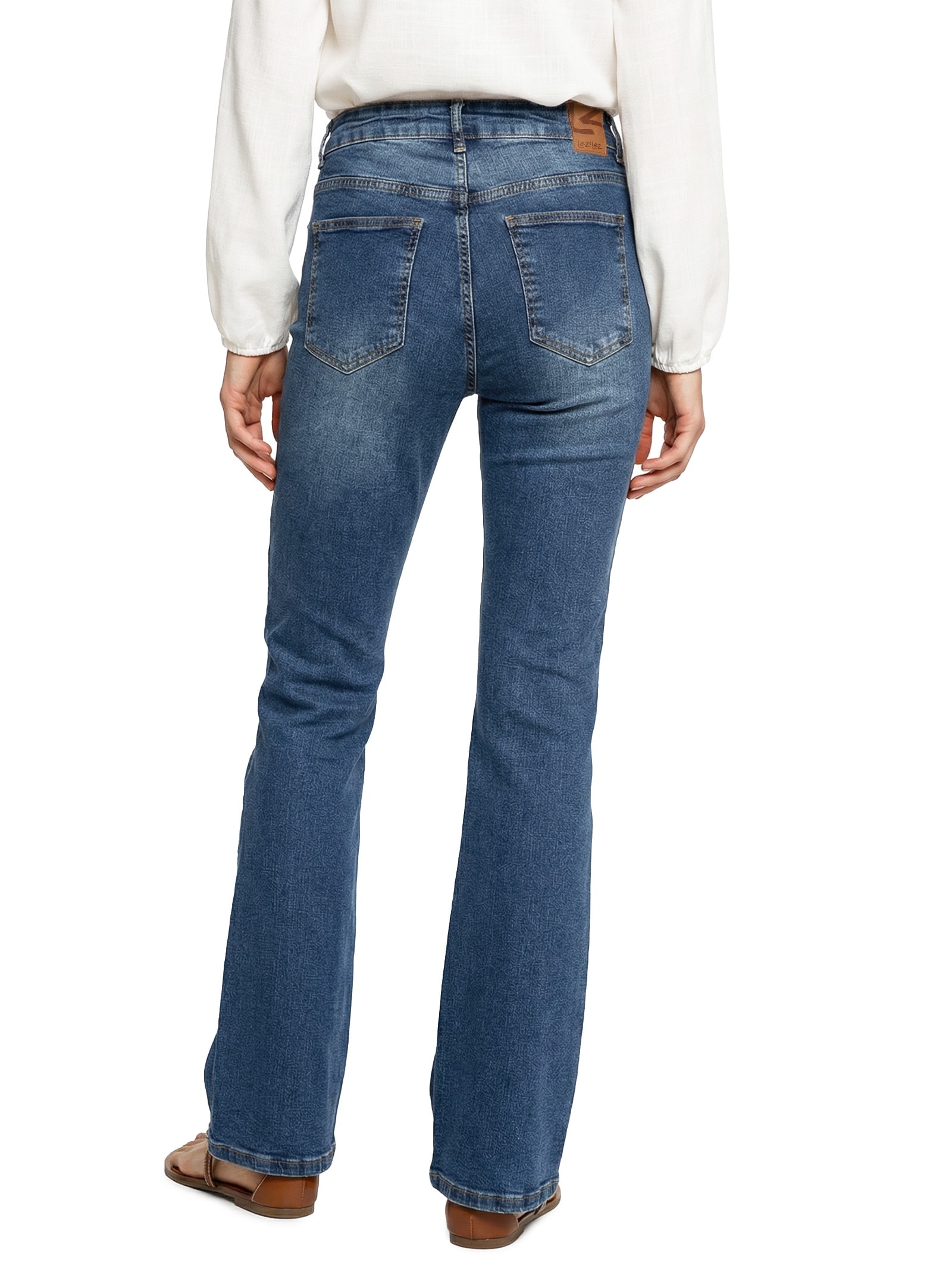 Calça Jeans Feminina Com Elastano Azul Lez A Lez