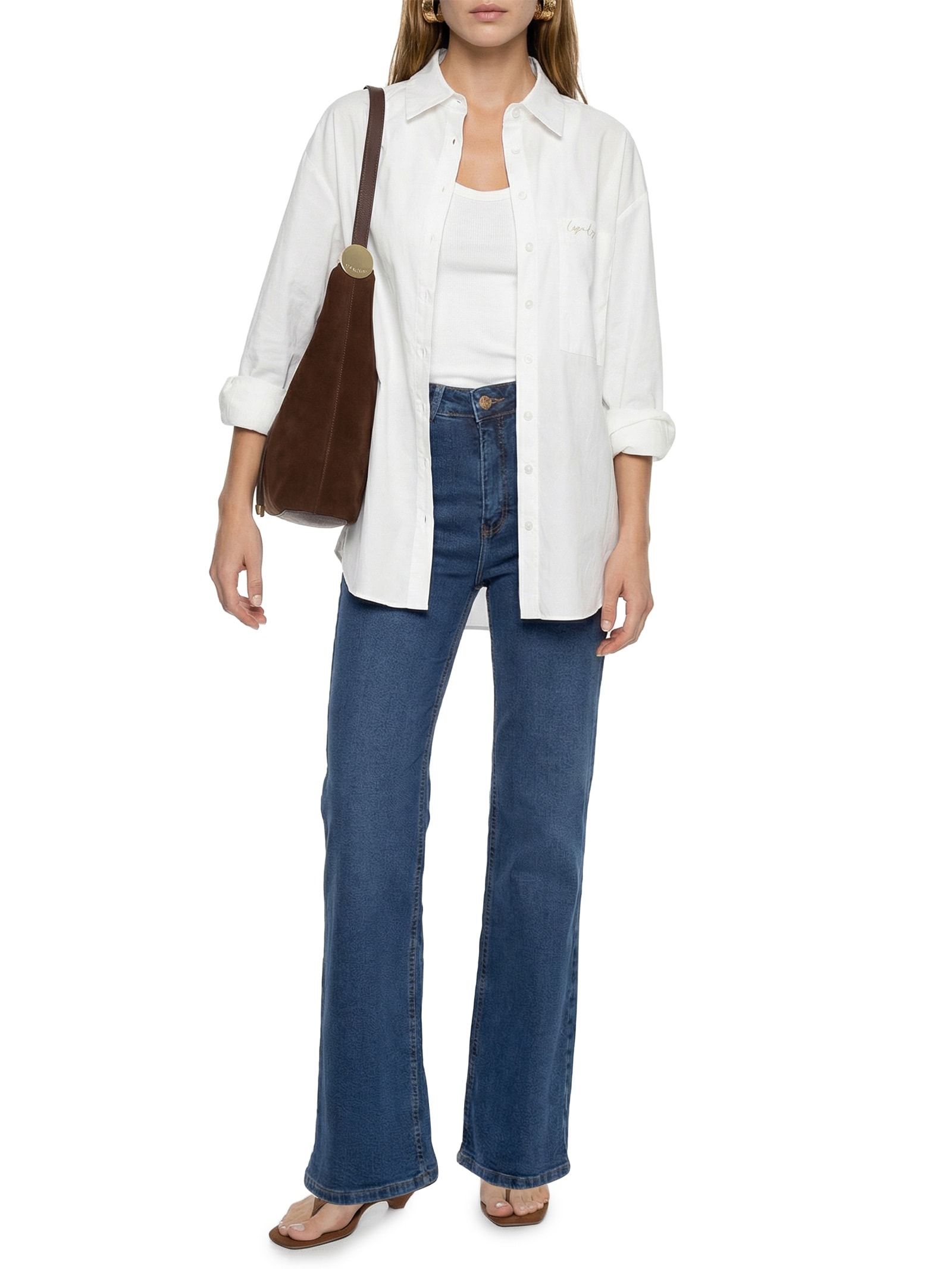 Calça Jeans Feminina Com Elastano Azul Lez A Lez