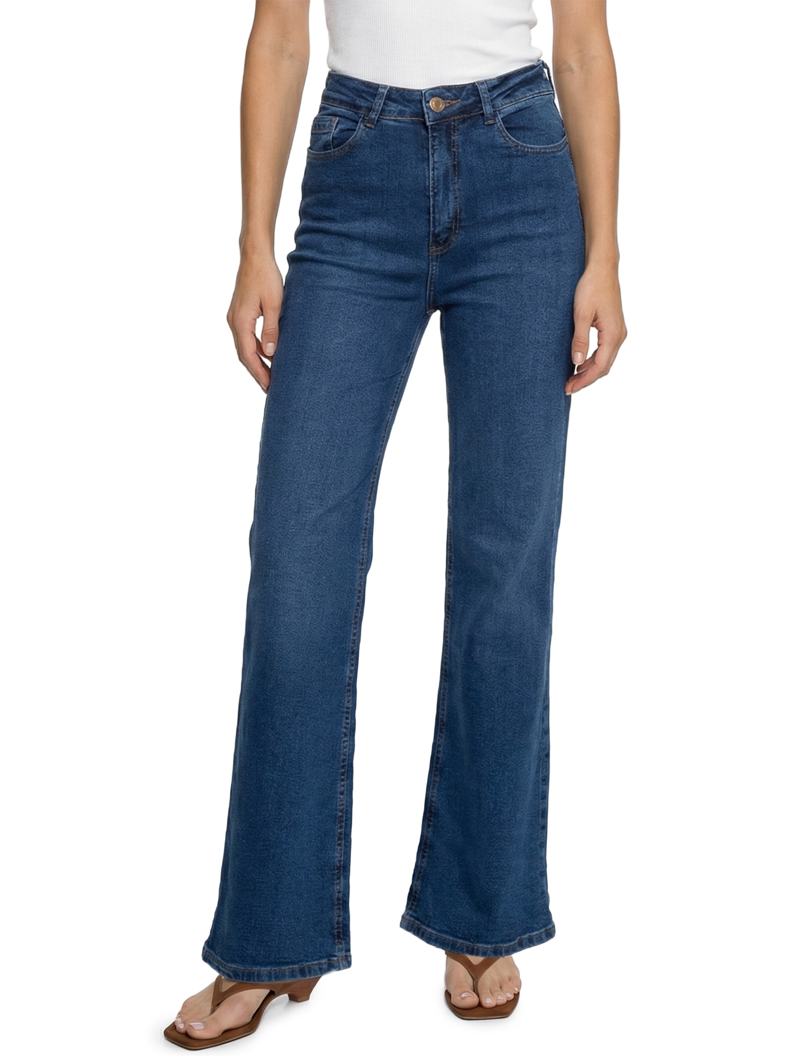 Calça Jeans Feminina Com Elastano Azul Lez A Lez