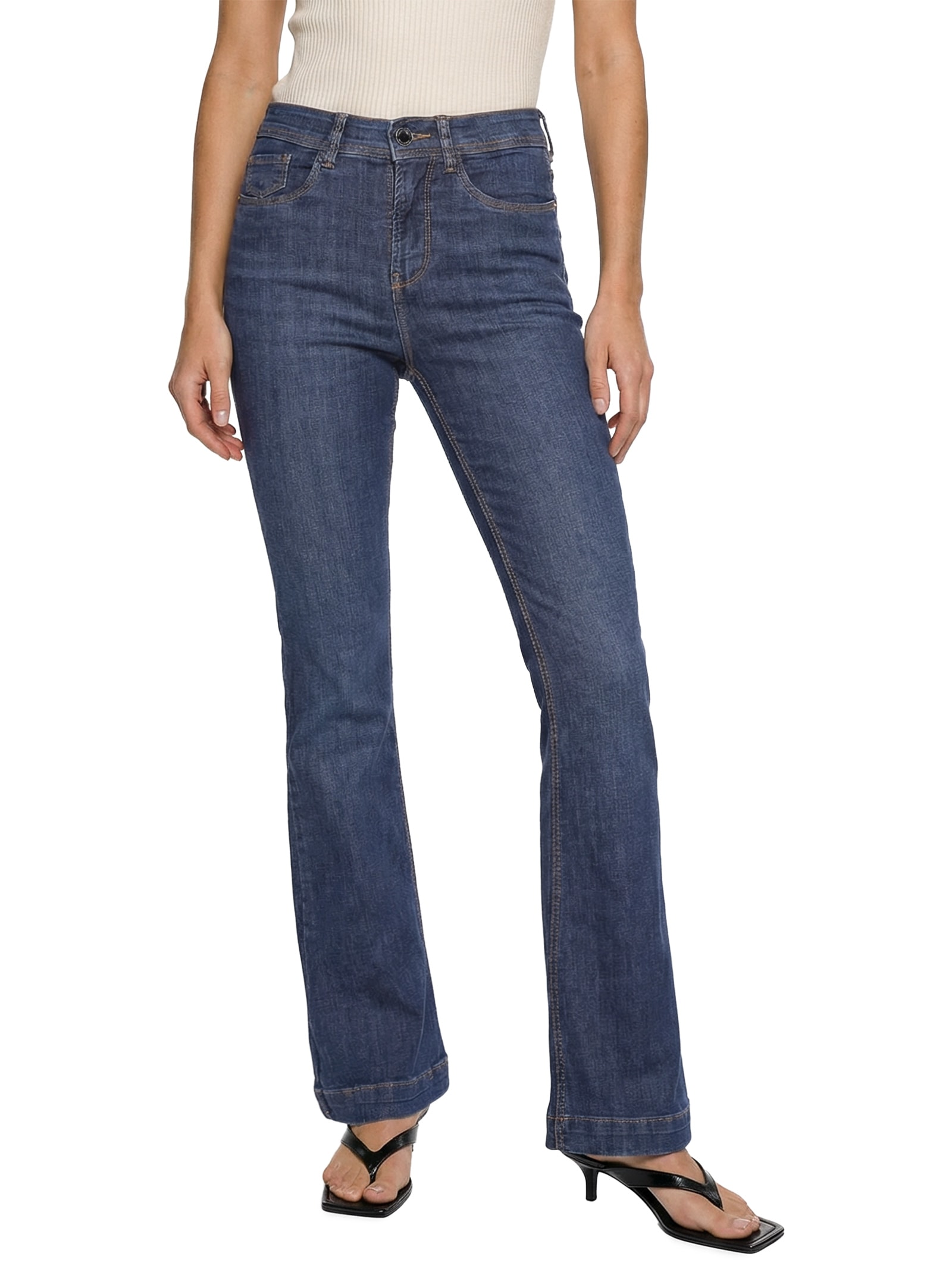 Calça Jeans Feminina Com Elastano Azul Lez A Lez