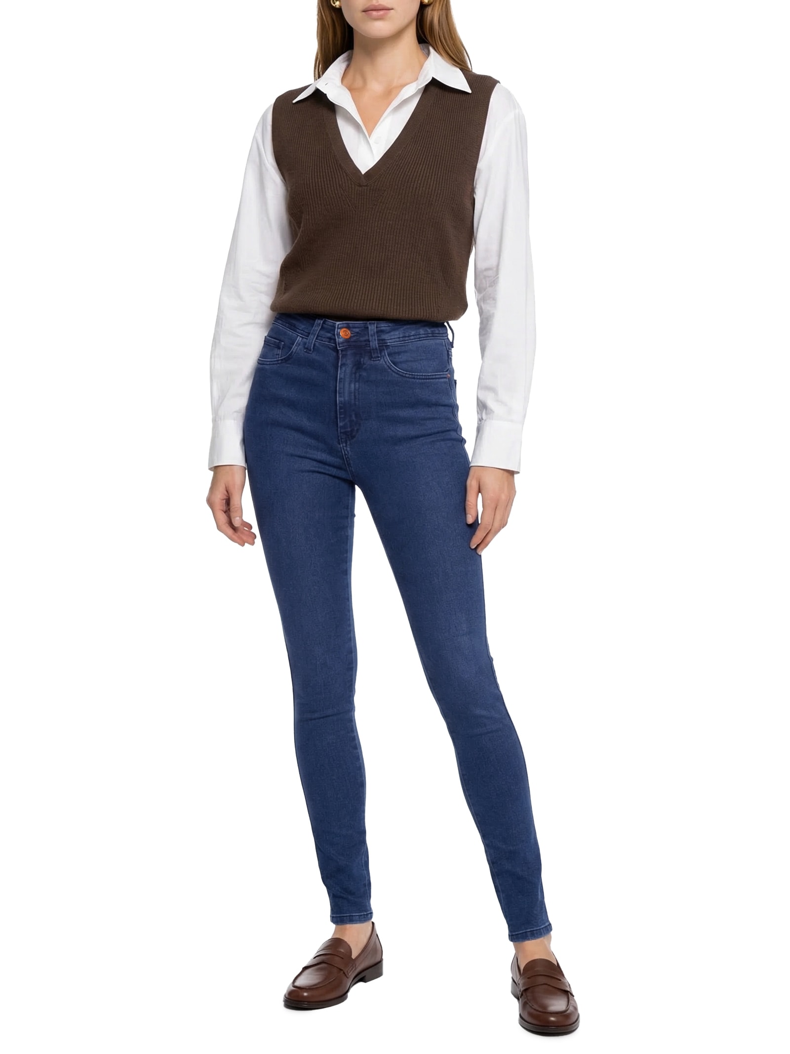 Calça Jeans Feminina Com Elastano Azul Lez A Lez