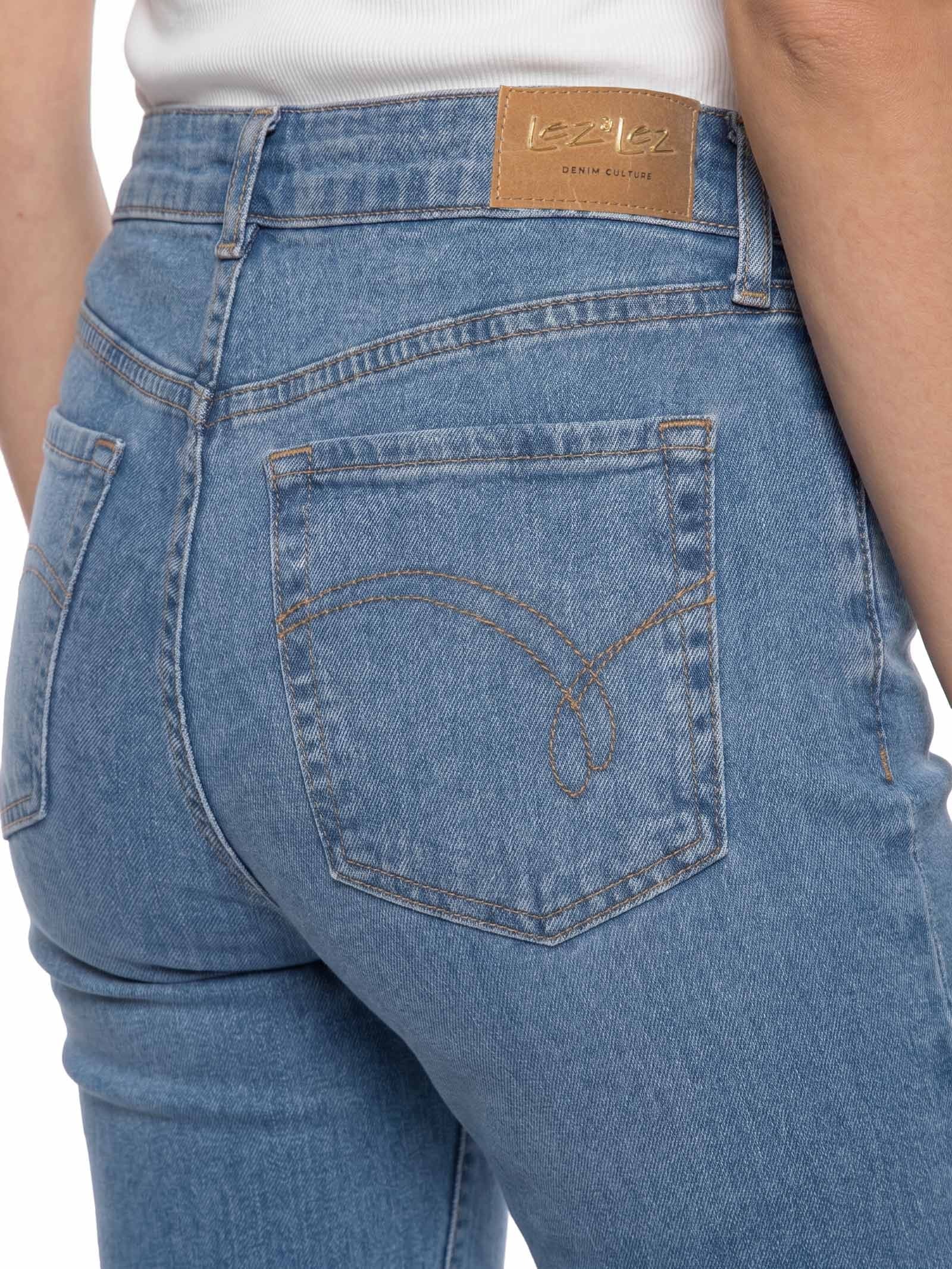 Calça Jeans Feminina Com Elastano – Azul Lez A Lez