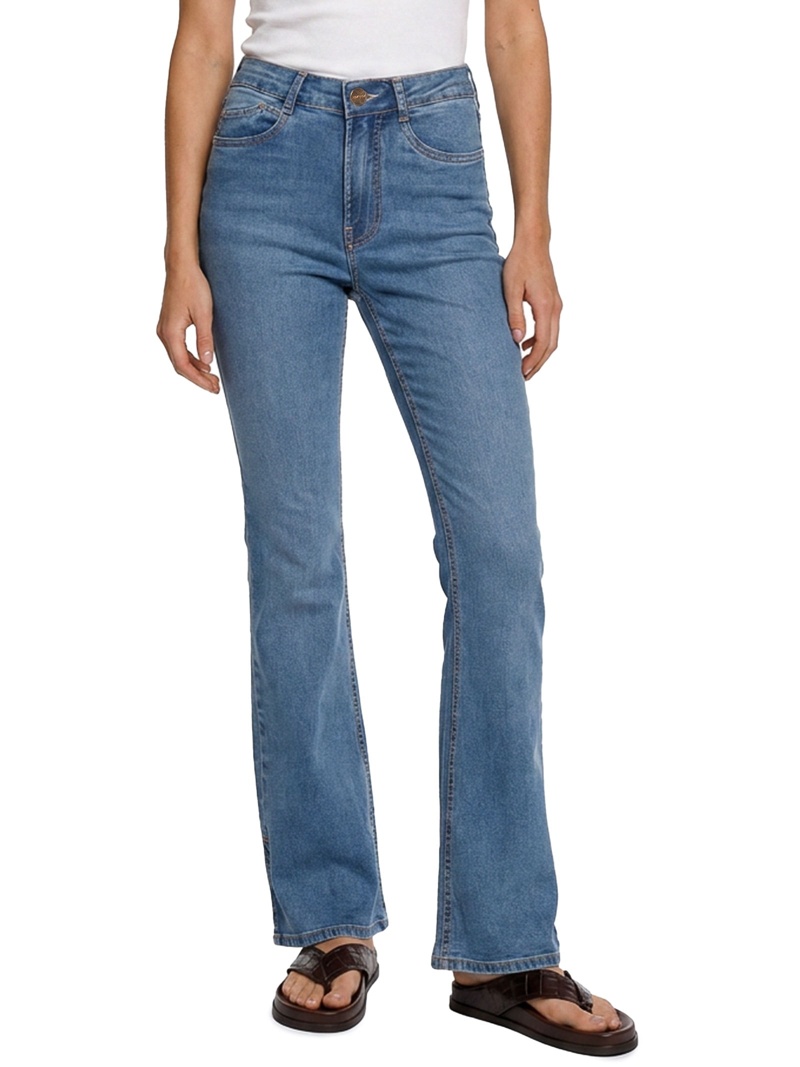 Calça Jeans Feminina Com Elastano – Azul Lez A Lez