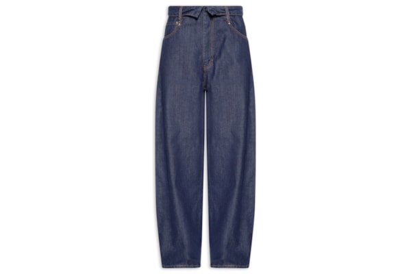 Calça Jeans Feminina Cós Duplo Raw - Azul