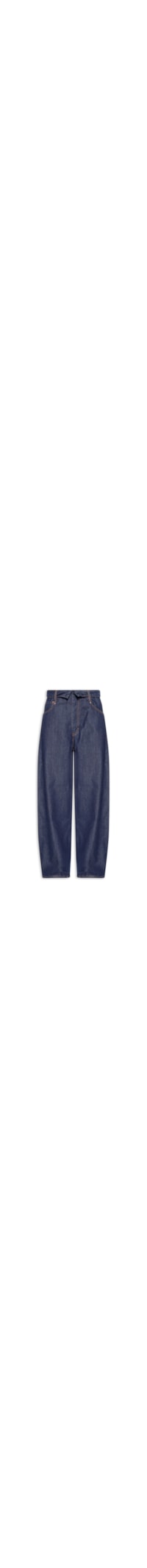 Calça Jeans Feminina Cós Duplo Raw - Azul