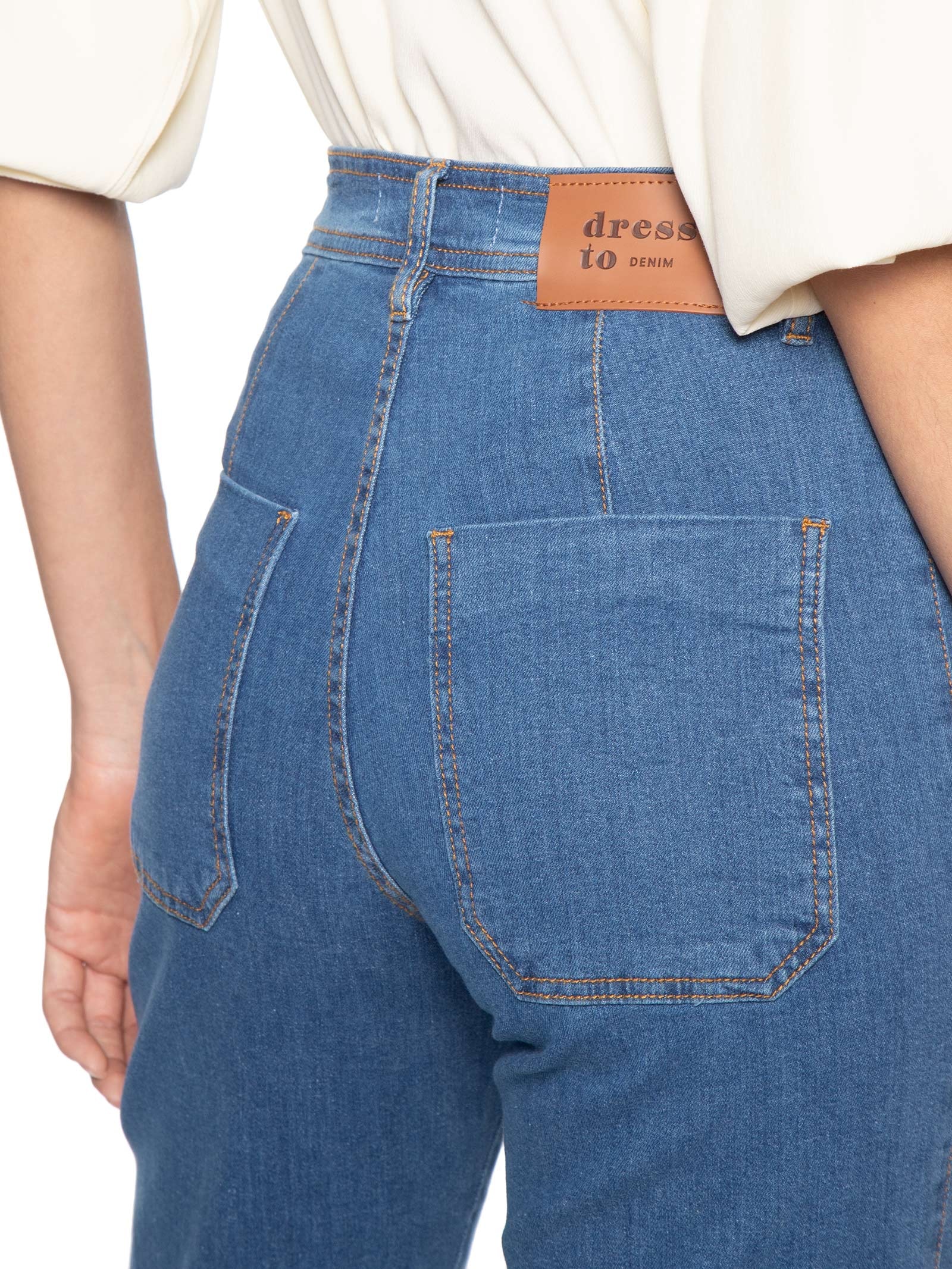 Calça Jeans Feminina Cropped Azul Dress To