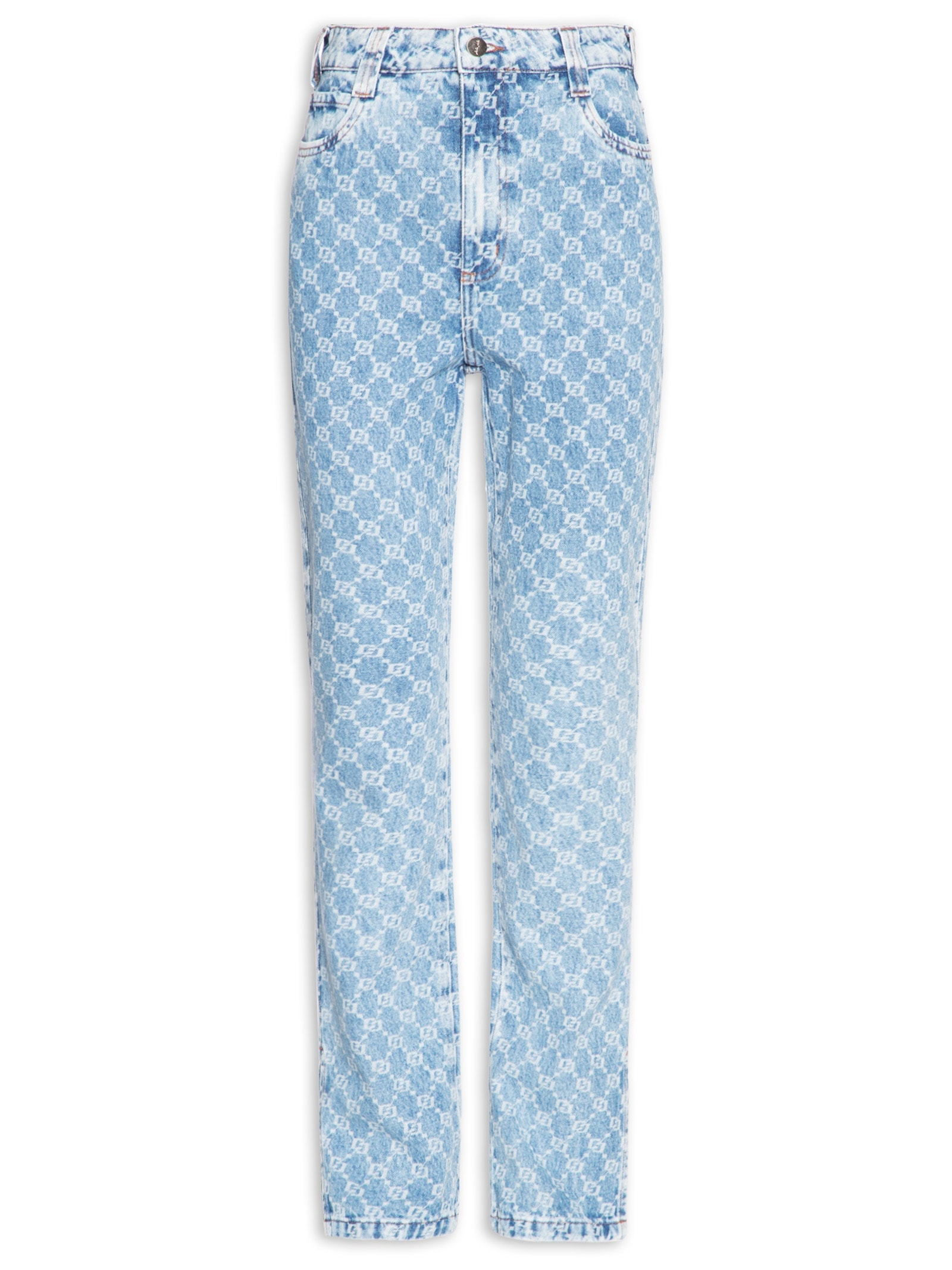 Calça Jeans Feminina Estampada Kendall Azul Colcci