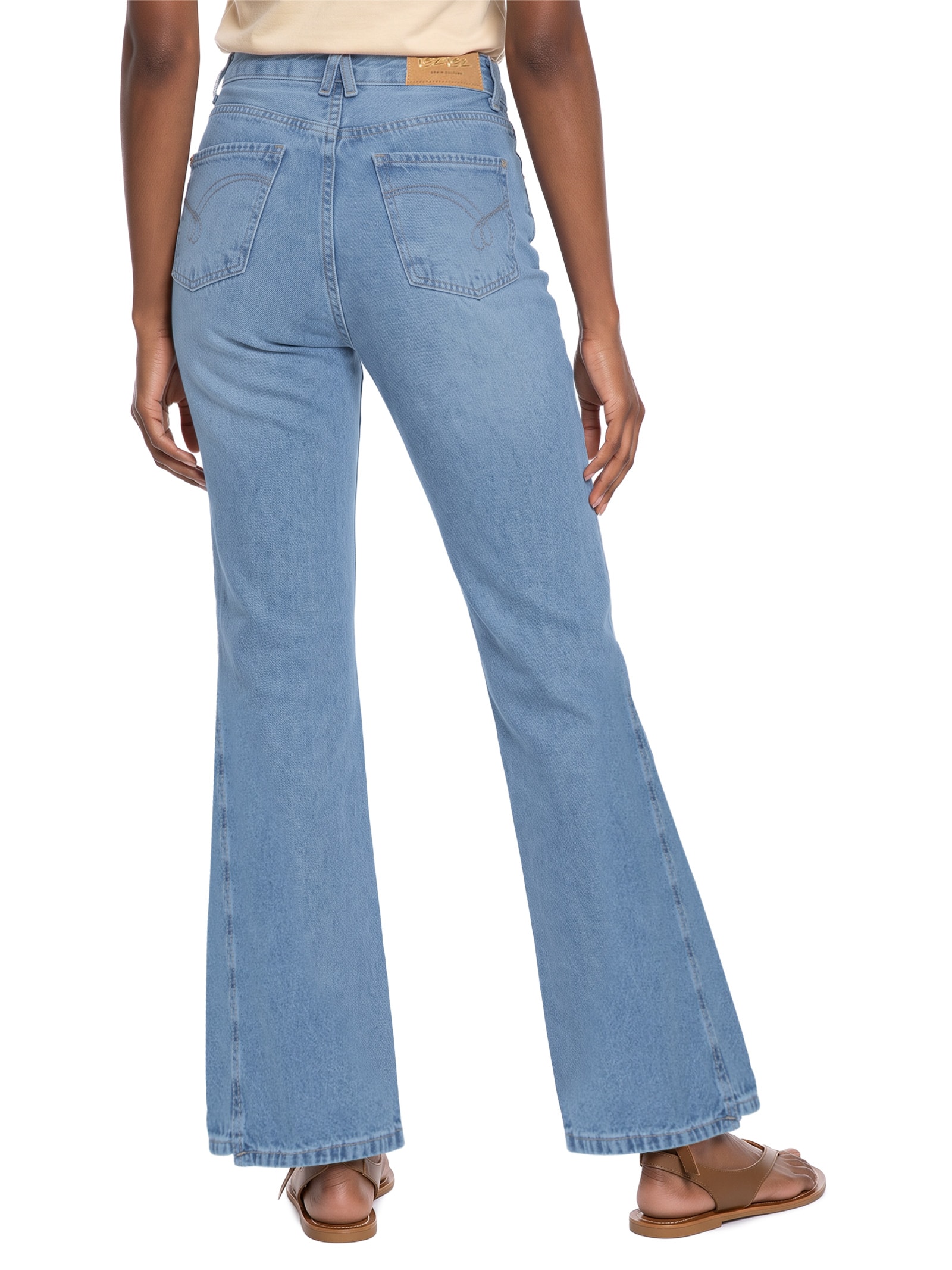 Calça Jeans Feminina Estonada Azul Lez A Lez