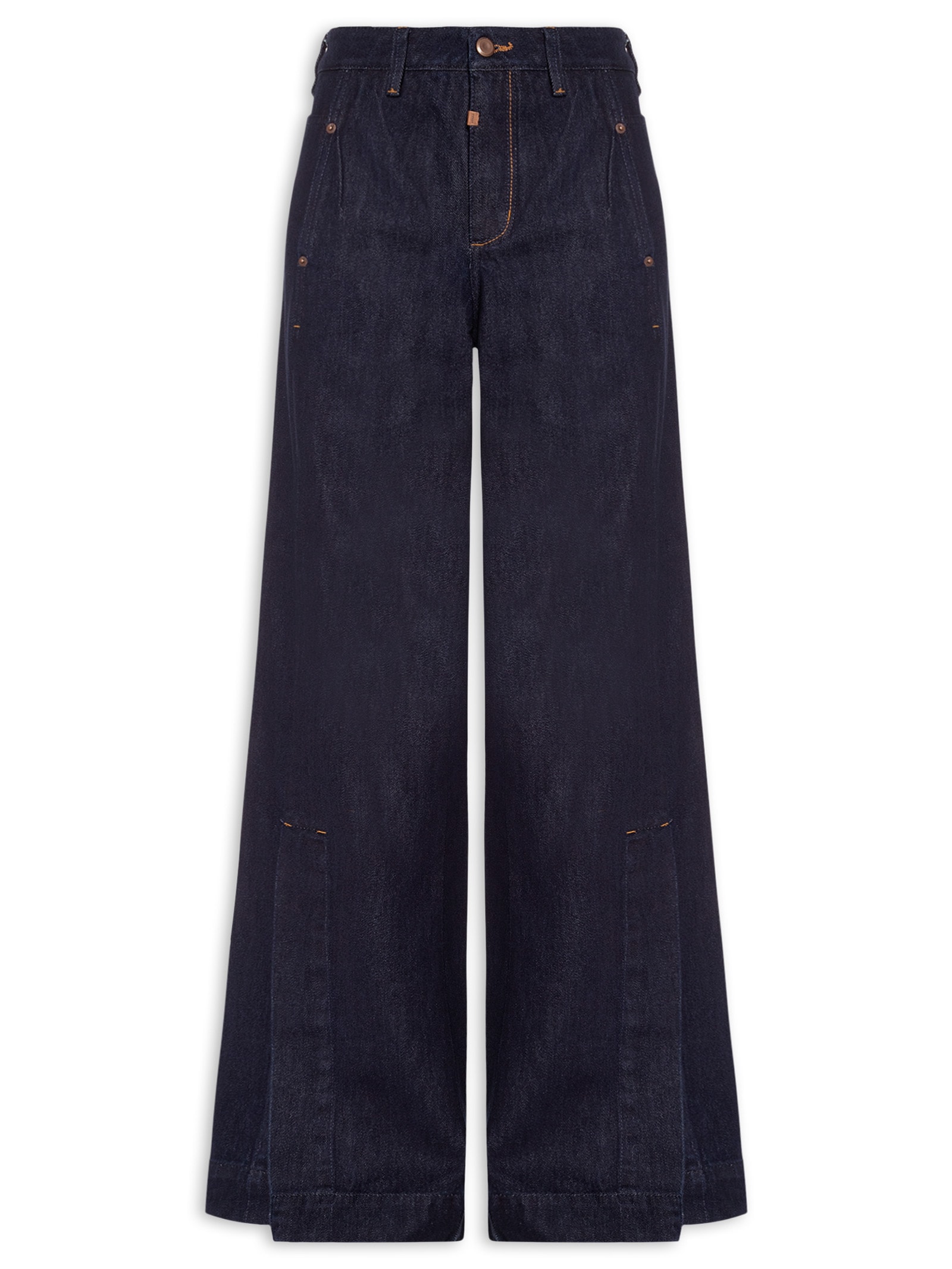 Calça Jeans Feminina Fendas Azul Animale