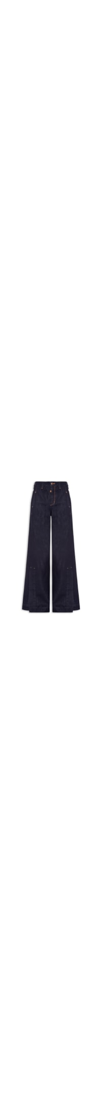 Calça Jeans Feminina Fendas - Azul
