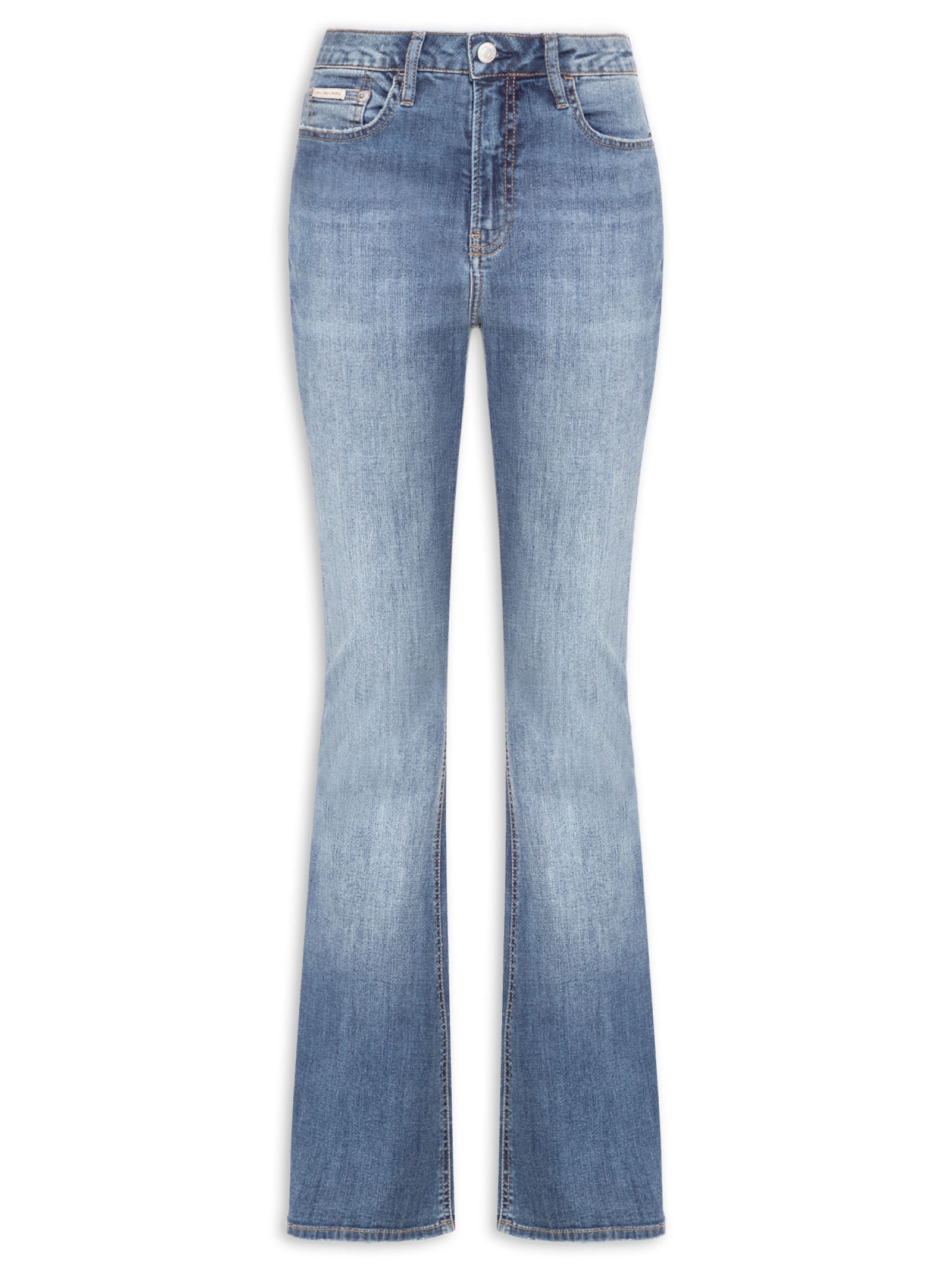 Calça Jeans Feminina Flare 5 Pockets Com Viscose Azul Calvin Klein Jeans