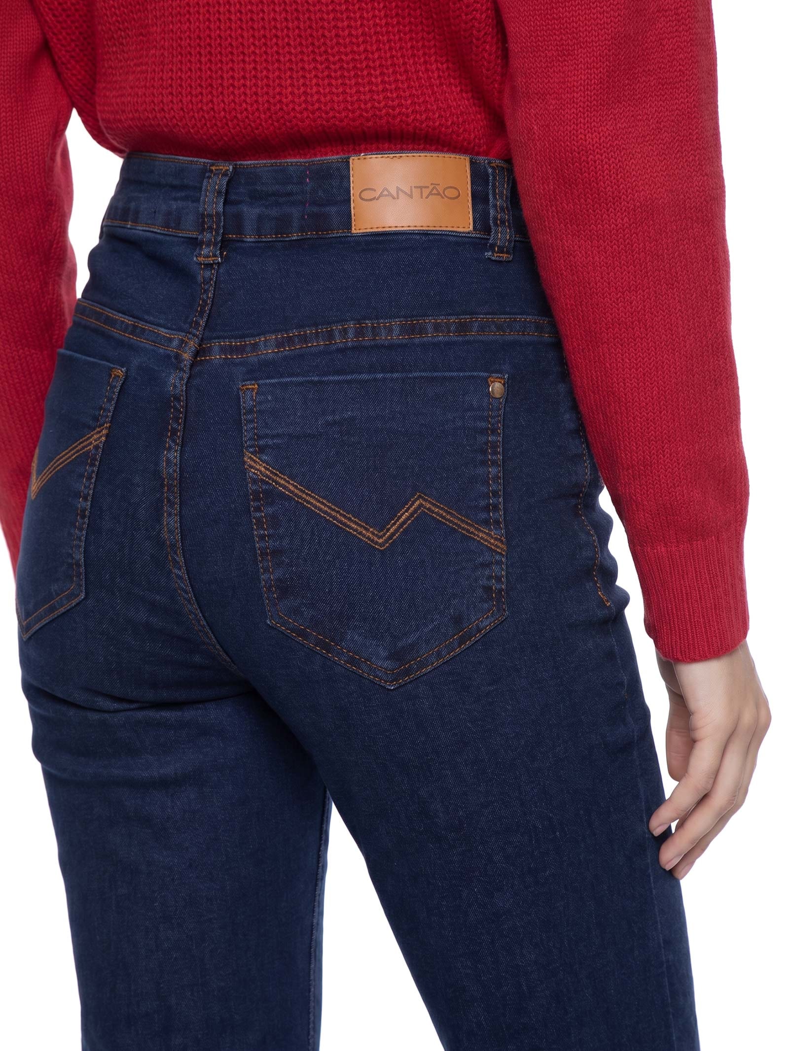 Calça Jeans Feminina Flare Amaciada Azul Cantão