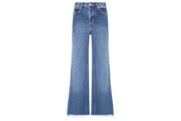 Calça Jeans Feminina Flare Botões Bragulha – Azul