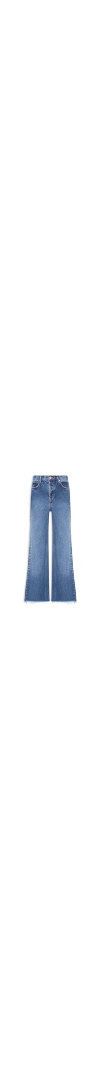Calça Jeans Feminina Flare Botões Bragulha – Azul