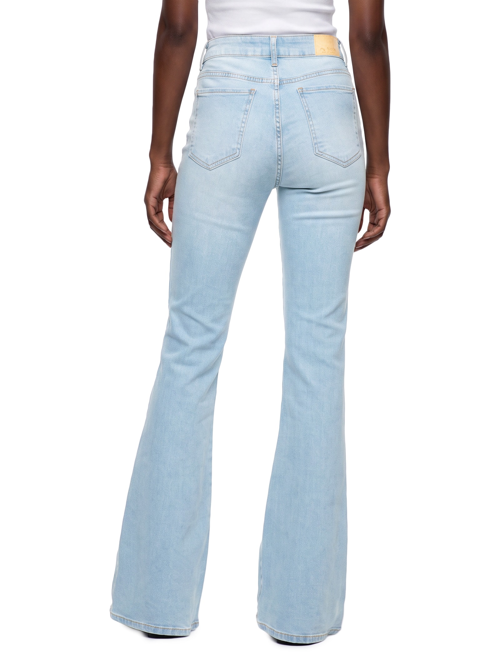 Calça Jeans Feminina Flare Cintura Alta – Azul My Favorite