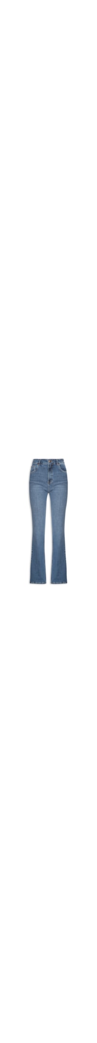 Calça Jeans Feminina Flare Média - Azul