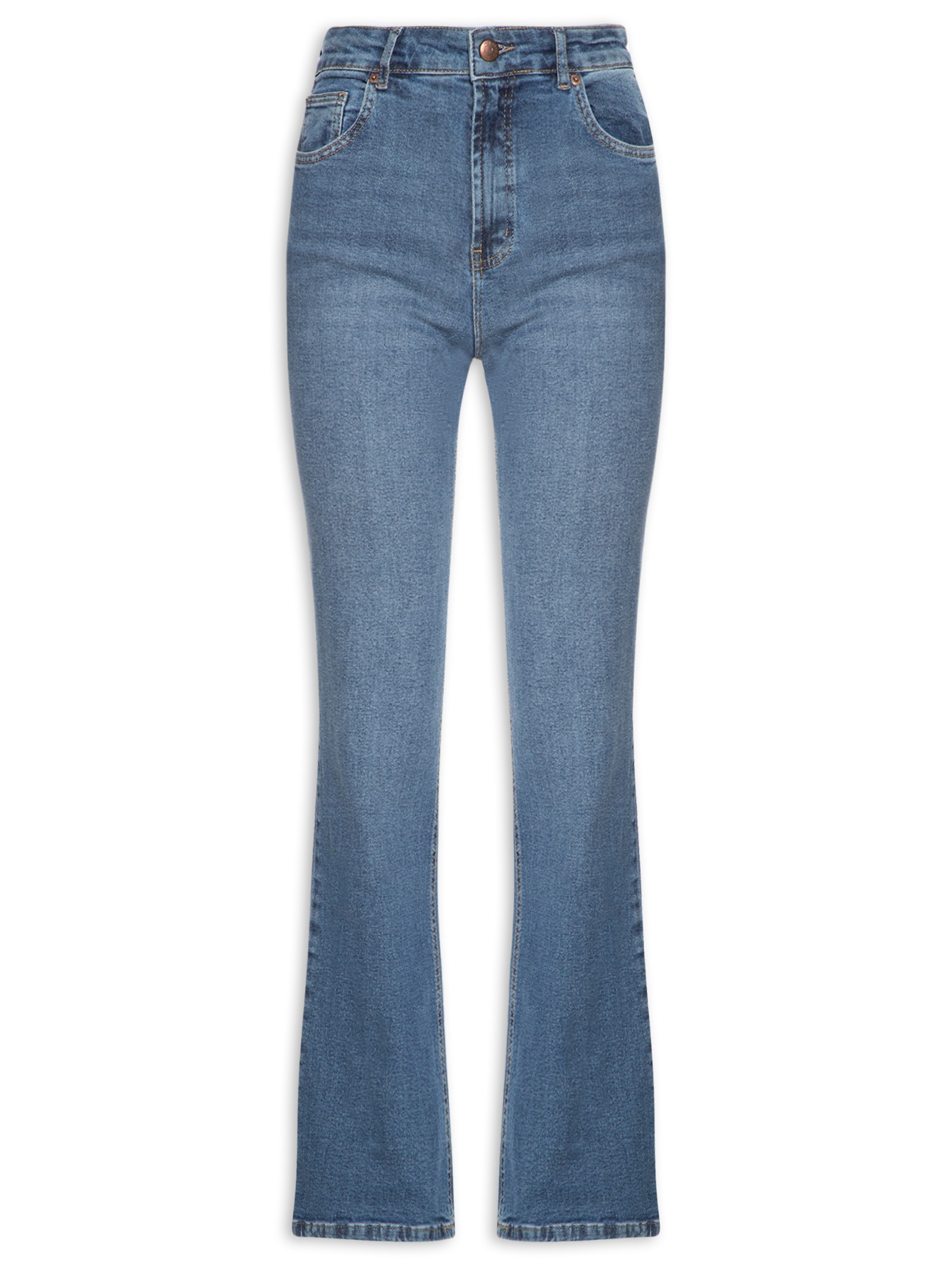 Calça Jeans Feminina Flare Média Azul Farm