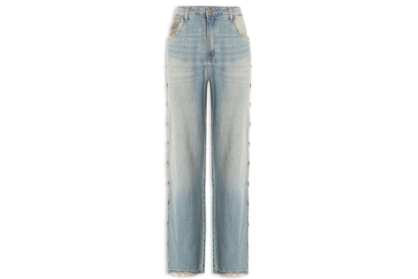 Calça Jeans Feminina Full Length Cintura Média – Azul