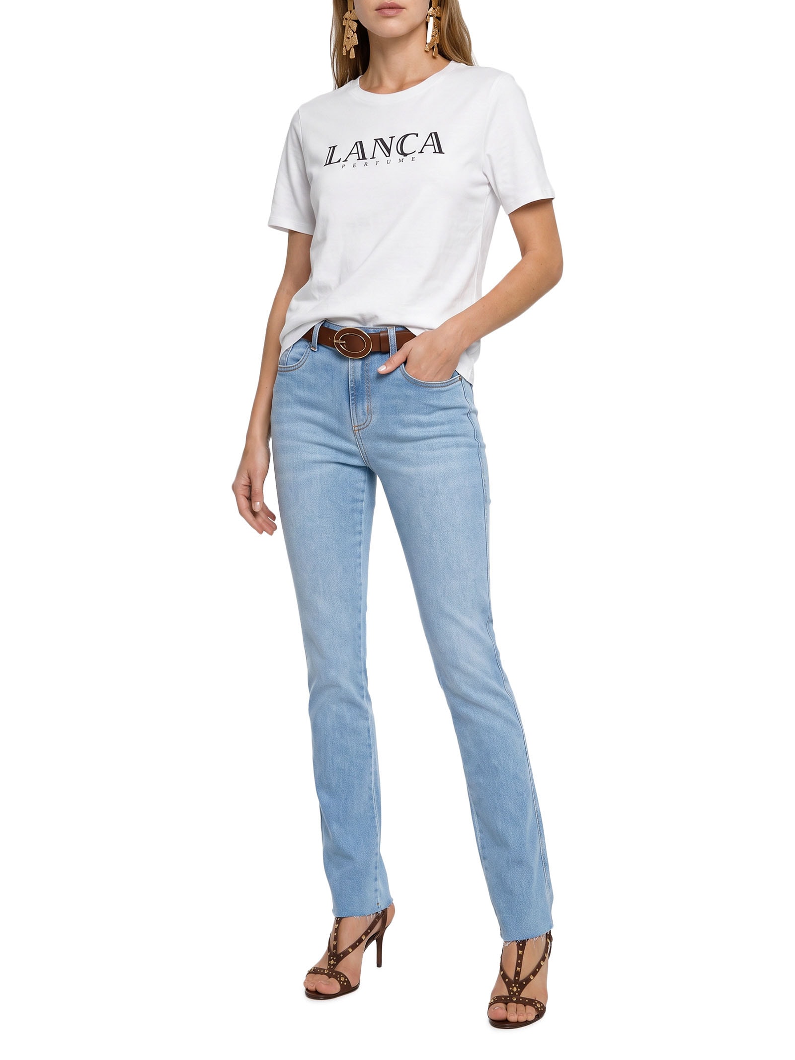 Calça Jeans Feminina Hera Boot Cut High Azul Lança Perfume