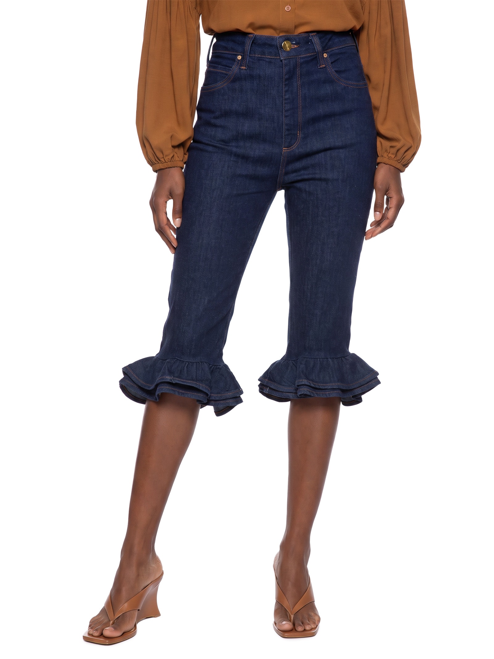 Calça Jeans Feminina Joana Capri Azul Colcci