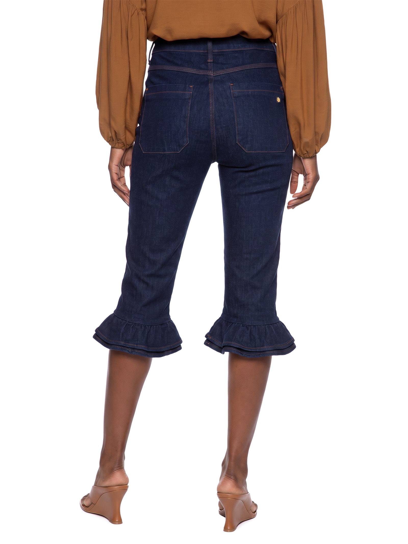 Calça Jeans Feminina Joana Capri Azul Colcci