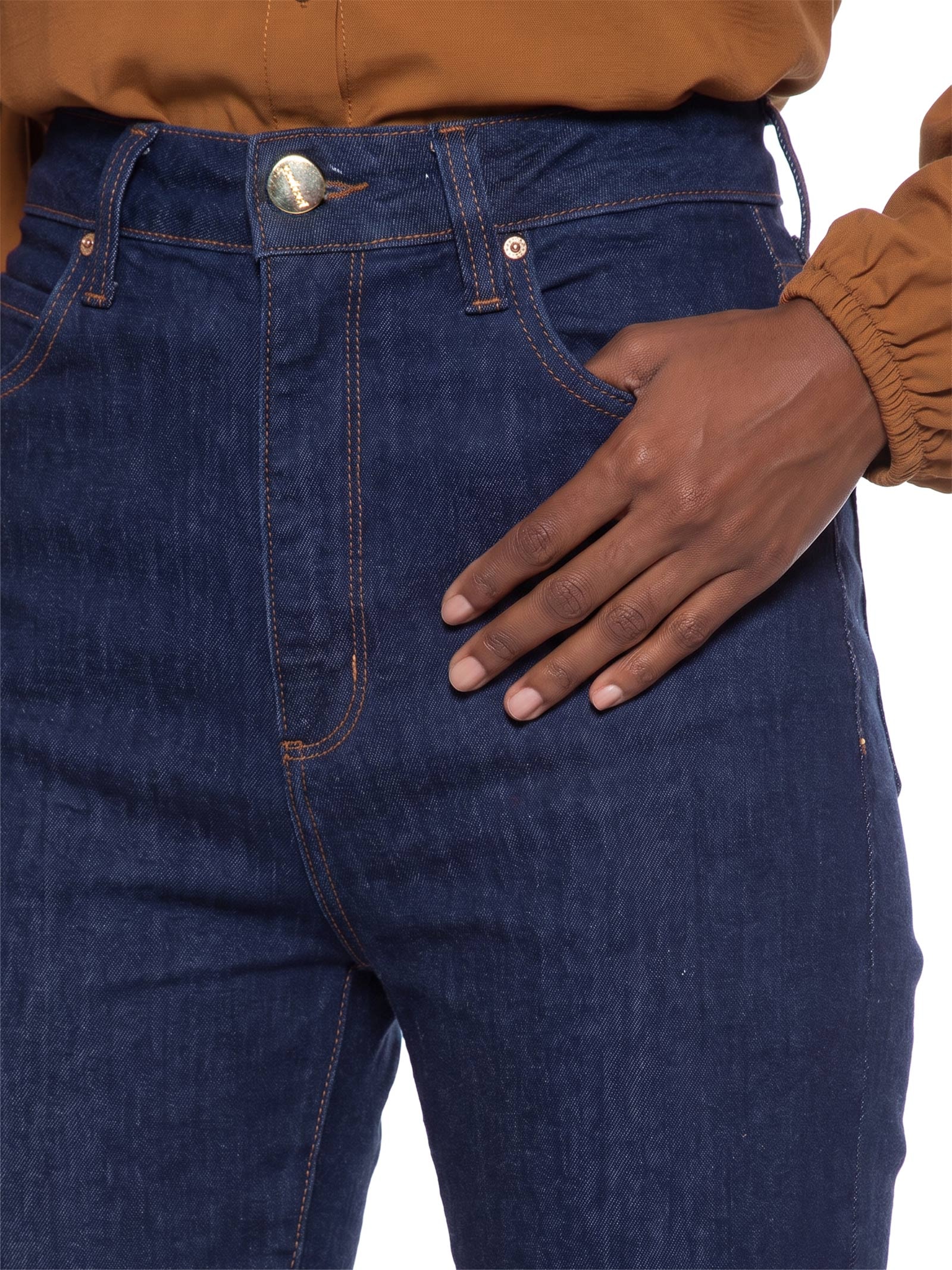 Calça Jeans Feminina Joana Capri Azul Colcci