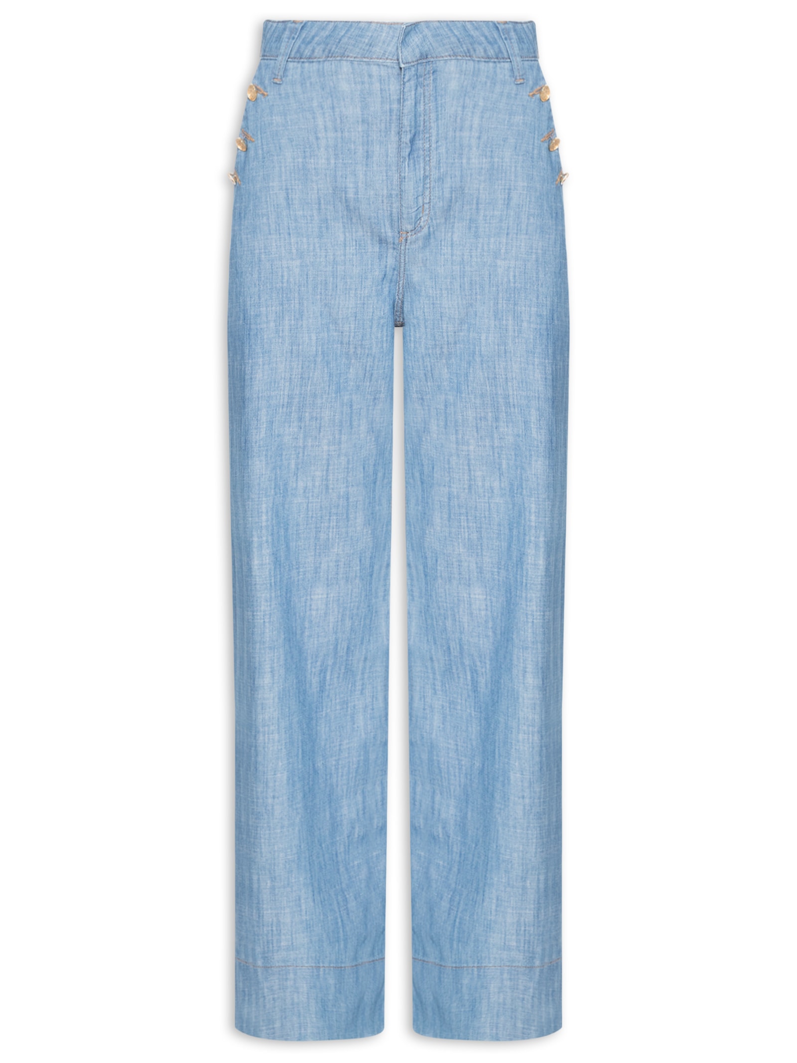 Calça Jeans Feminina Joana Wide Azul Colcci