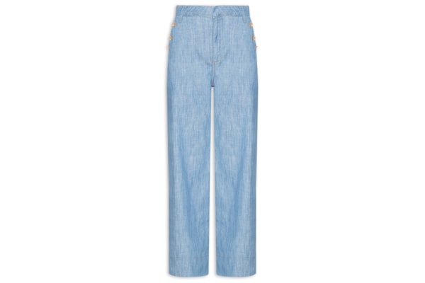 Calça Jeans Feminina Joana Wide - Azul