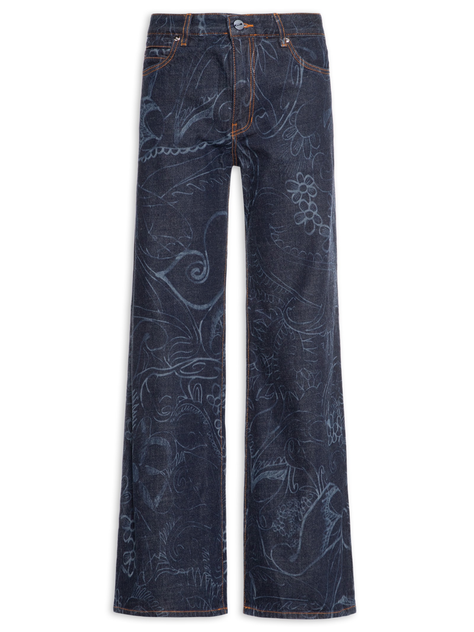 Calça Jeans Feminina Laser Paisley Azul Animale