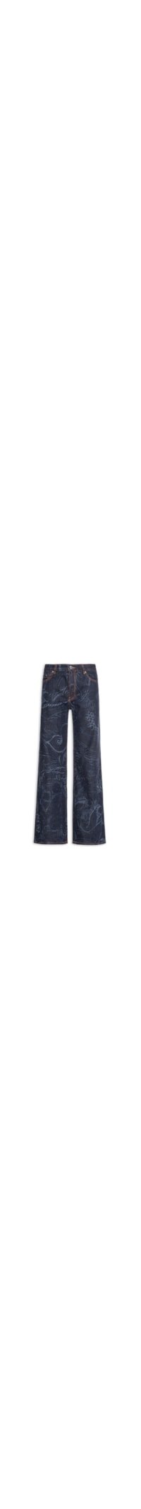 Calça Jeans Feminina Laser Paisley - Azul