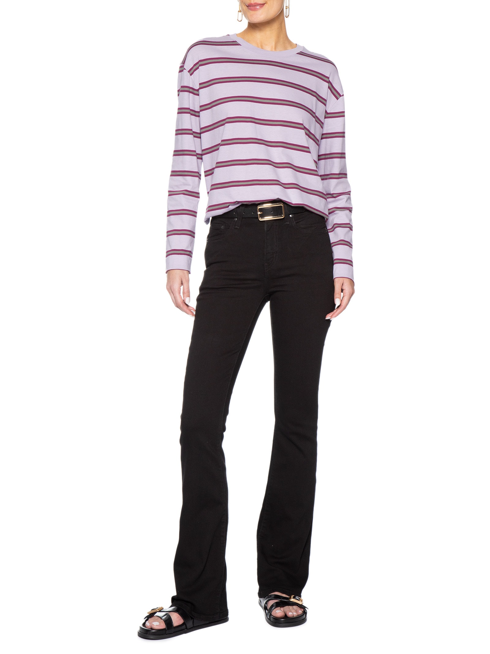 Calça Jeans Feminina Levi's® 725 High Rise Bootcut Preto Levi's
