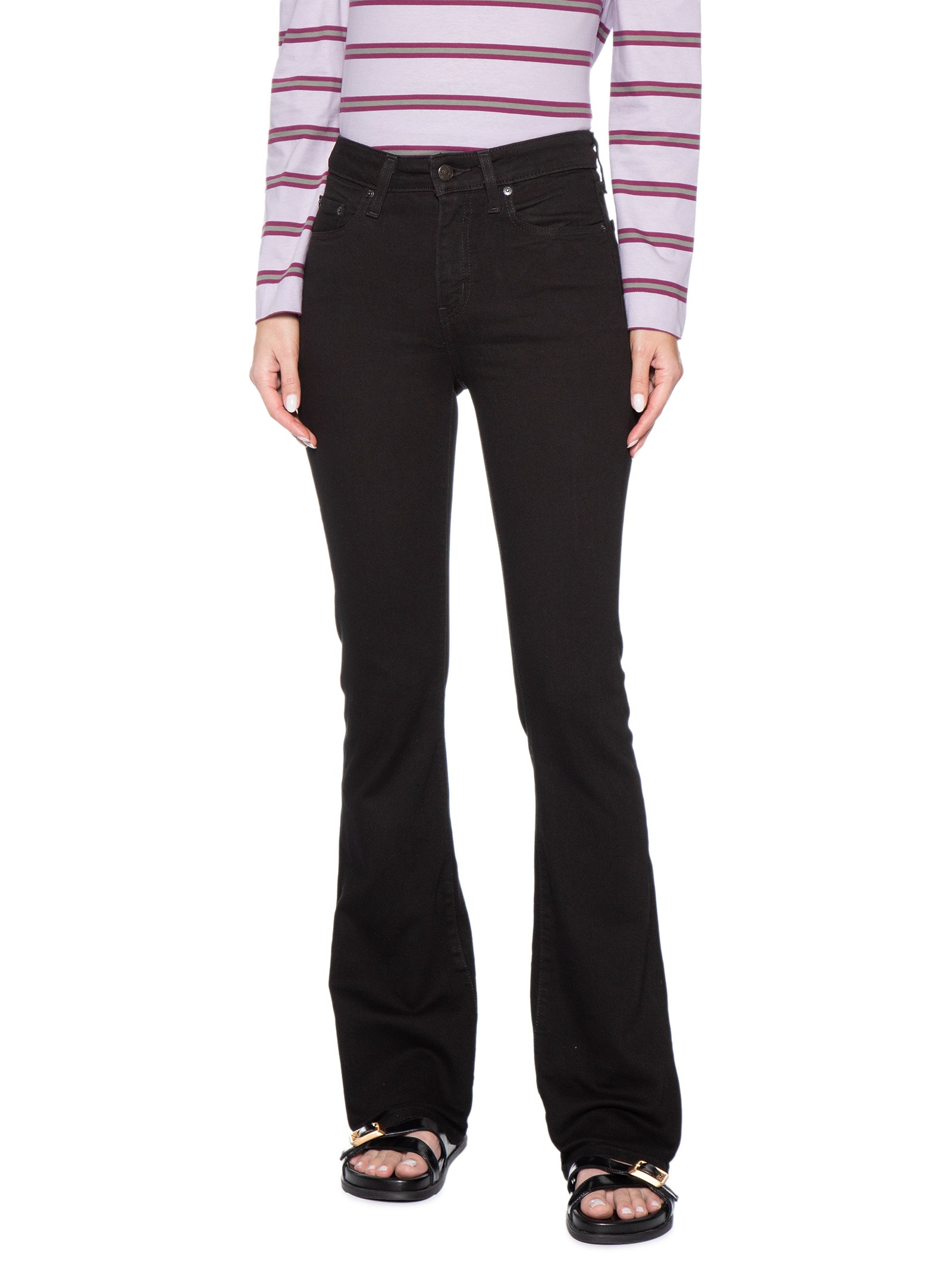 Calça Jeans Feminina Levi's® 725 High Rise Bootcut Preto Levi's