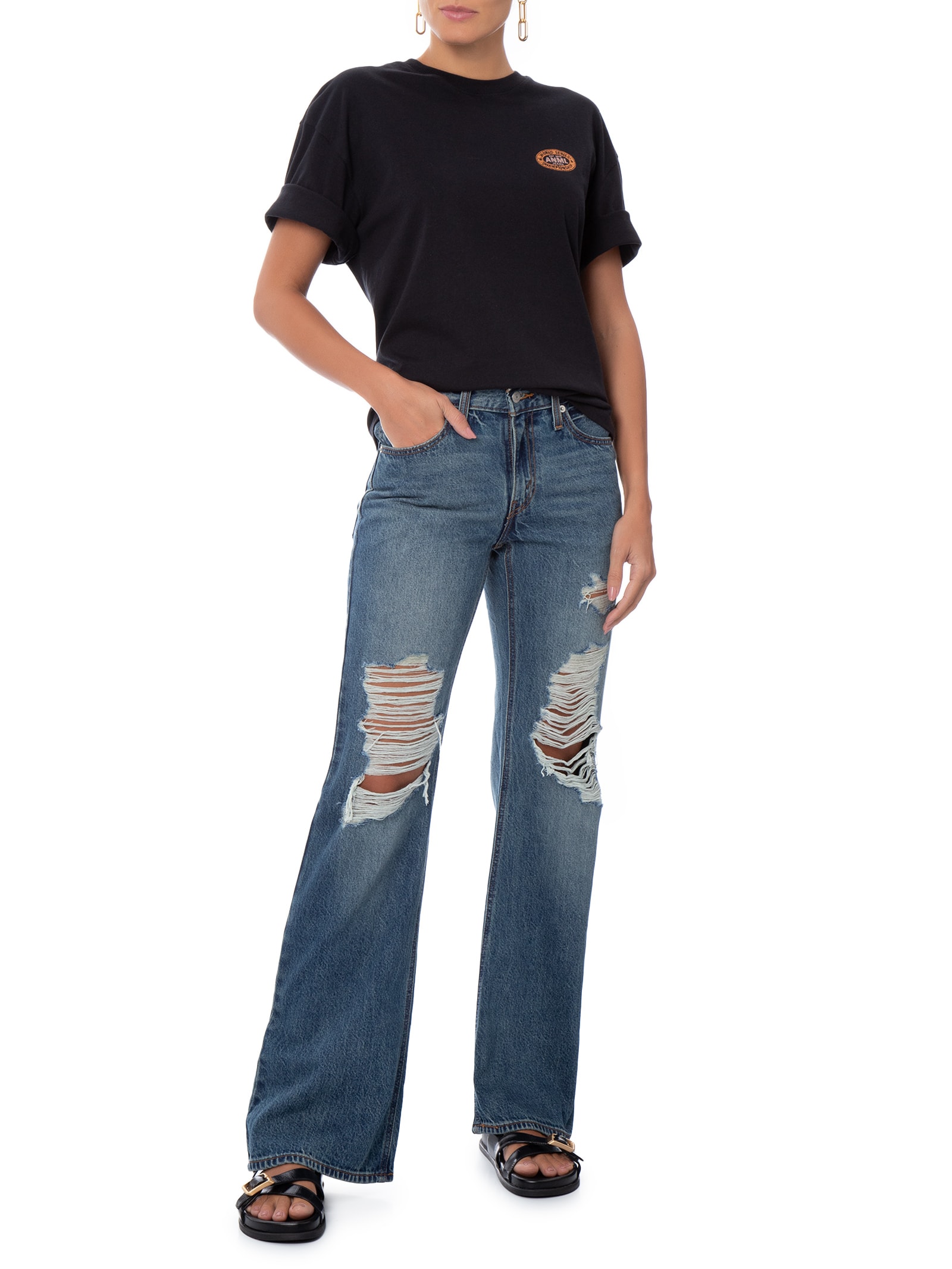 Calça Jeans Feminina Loose Boot Azul Levi's