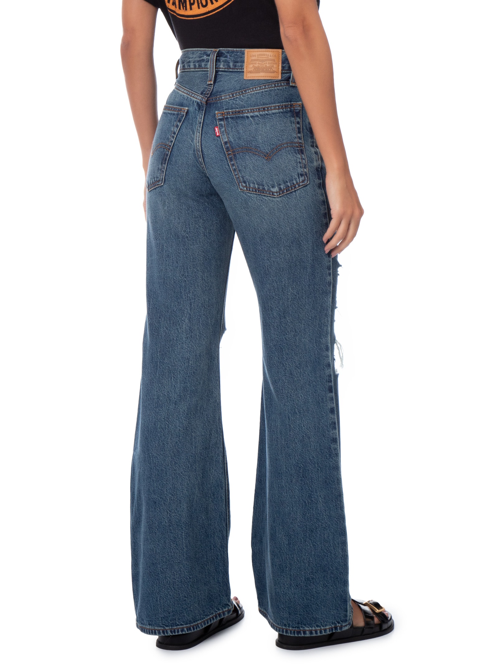 Calça Jeans Feminina Loose Boot Azul Levi's