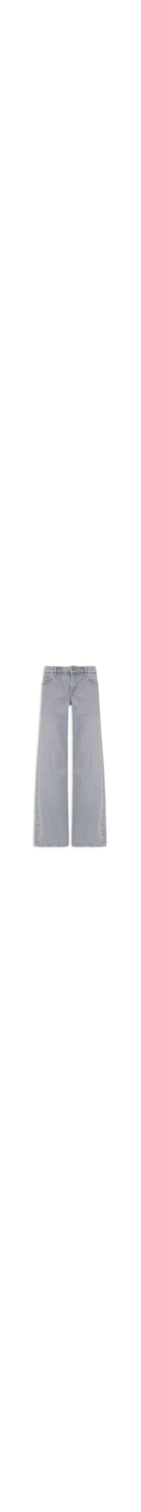 Calça Jeans Feminina Low Rise Wide - Cinza
