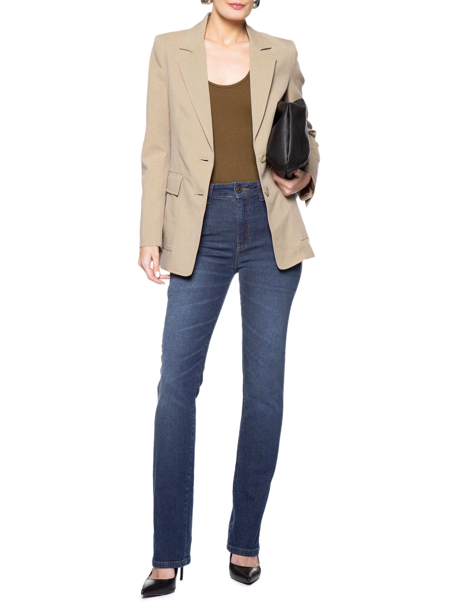 Calça Jeans Feminina Marisa 2 Slim Azul Forum