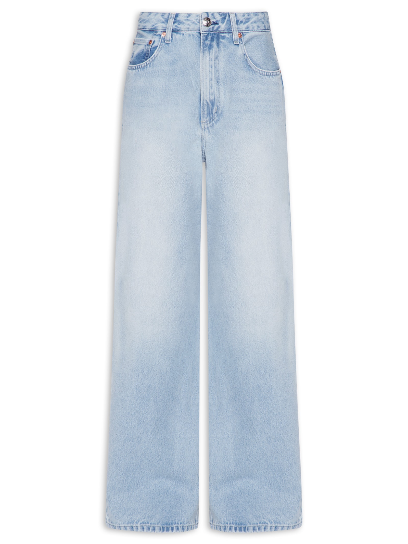 Calça Jeans Feminina Max Wide Leg Azul Animale Jeans