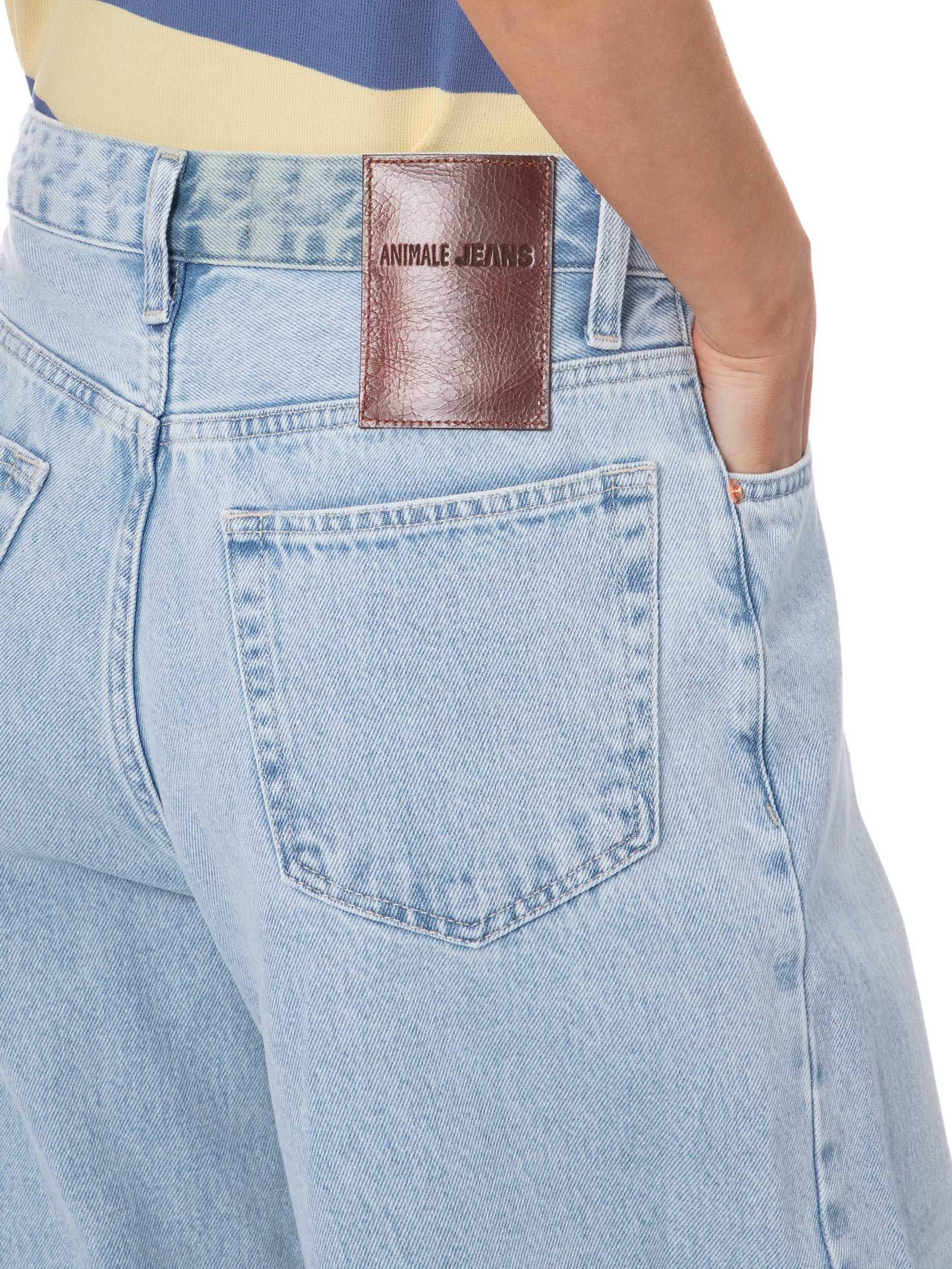Calça Jeans Feminina Max Wide Leg Azul Animale Jeans