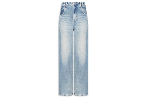 Calça Jeans Feminina Maxi Dirty - Azul