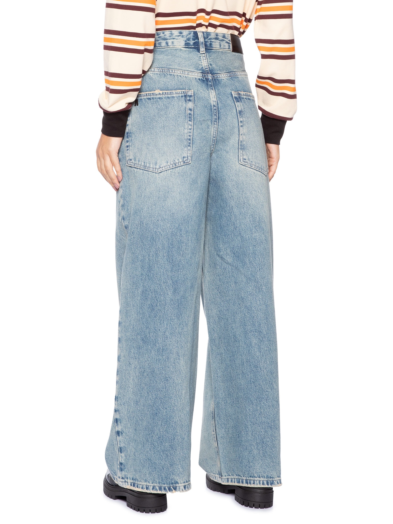 Calça Jeans Feminina Maxi Dirty Azul Animale Jeans