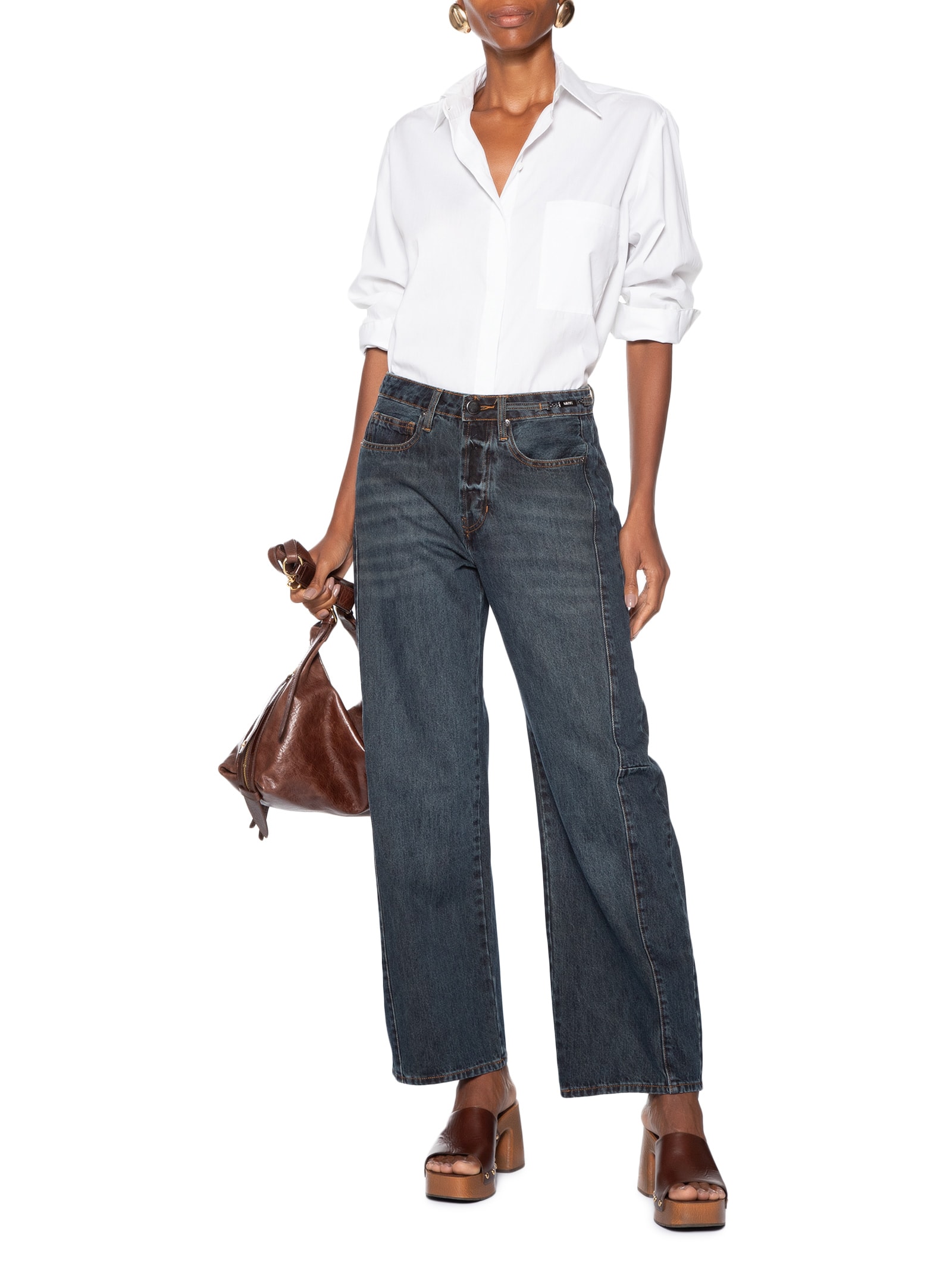 Calça Jeans Feminina Metal Lateral Azul Animale