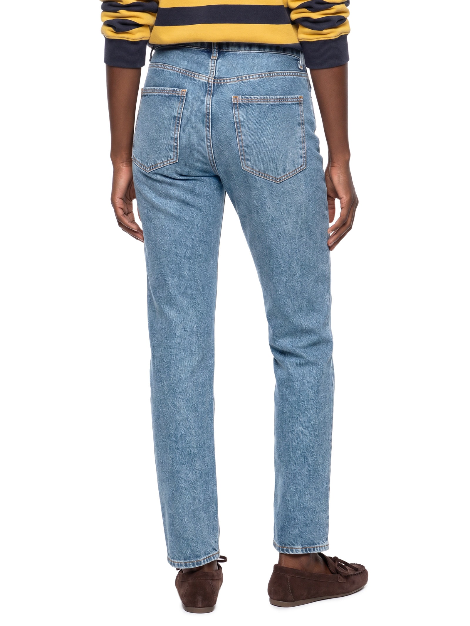 Calça Jeans Feminina Mom Cintura Alta – Azul Hering