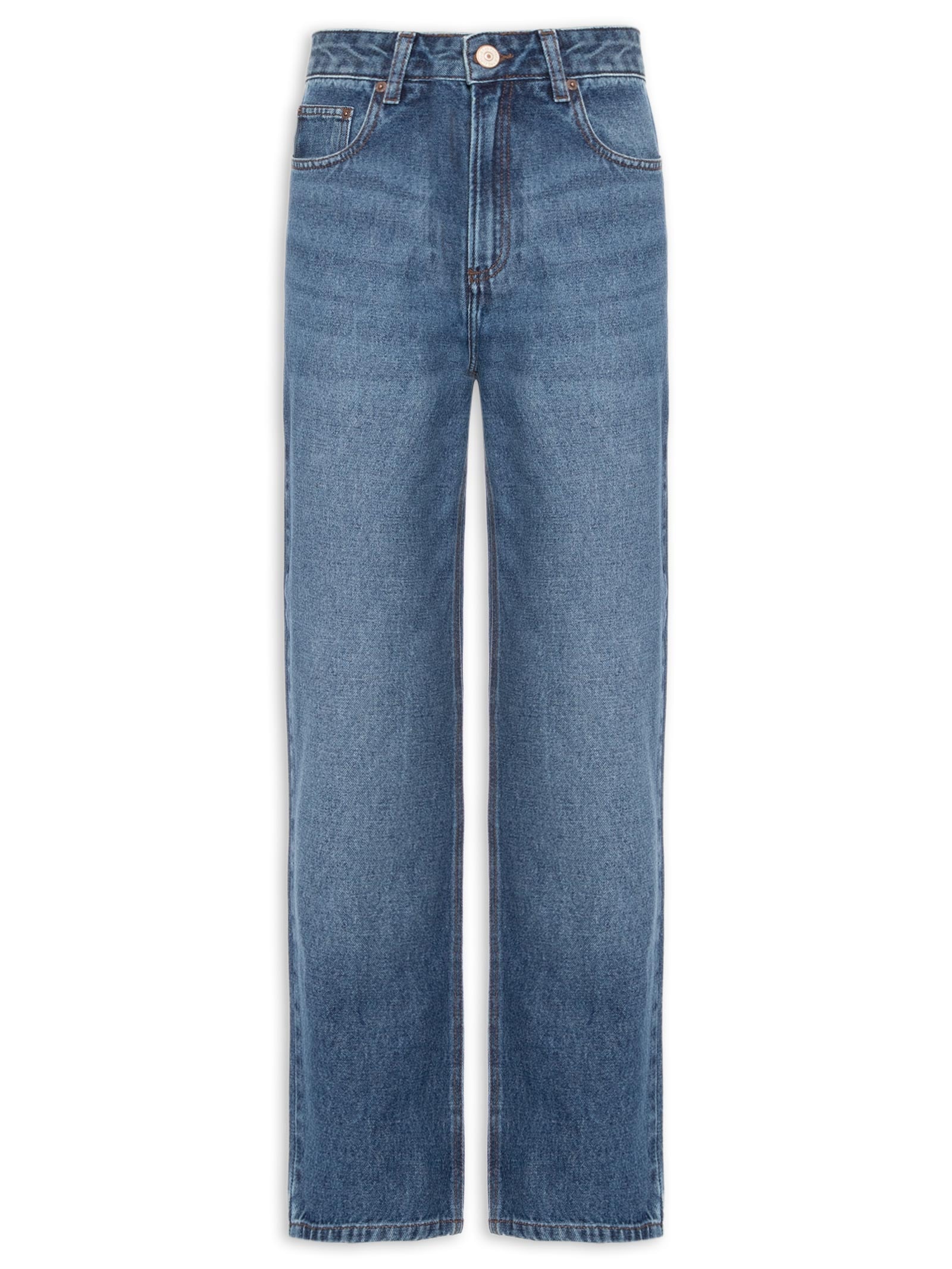 Calça Jeans Feminina Mom New Basic Azul Animale Jeans
