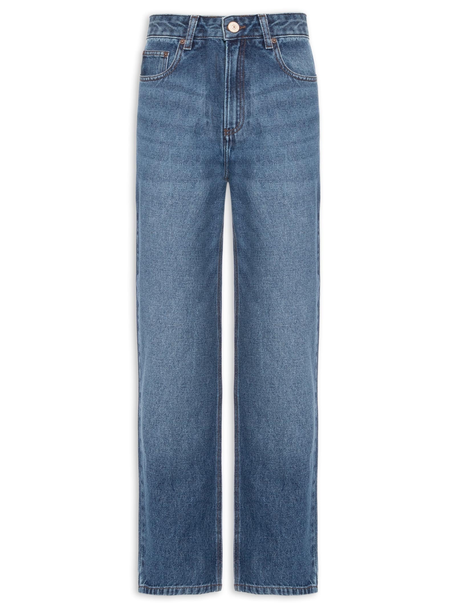 Calça Jeans Feminina Mom New Basic Azul Animale Jeans