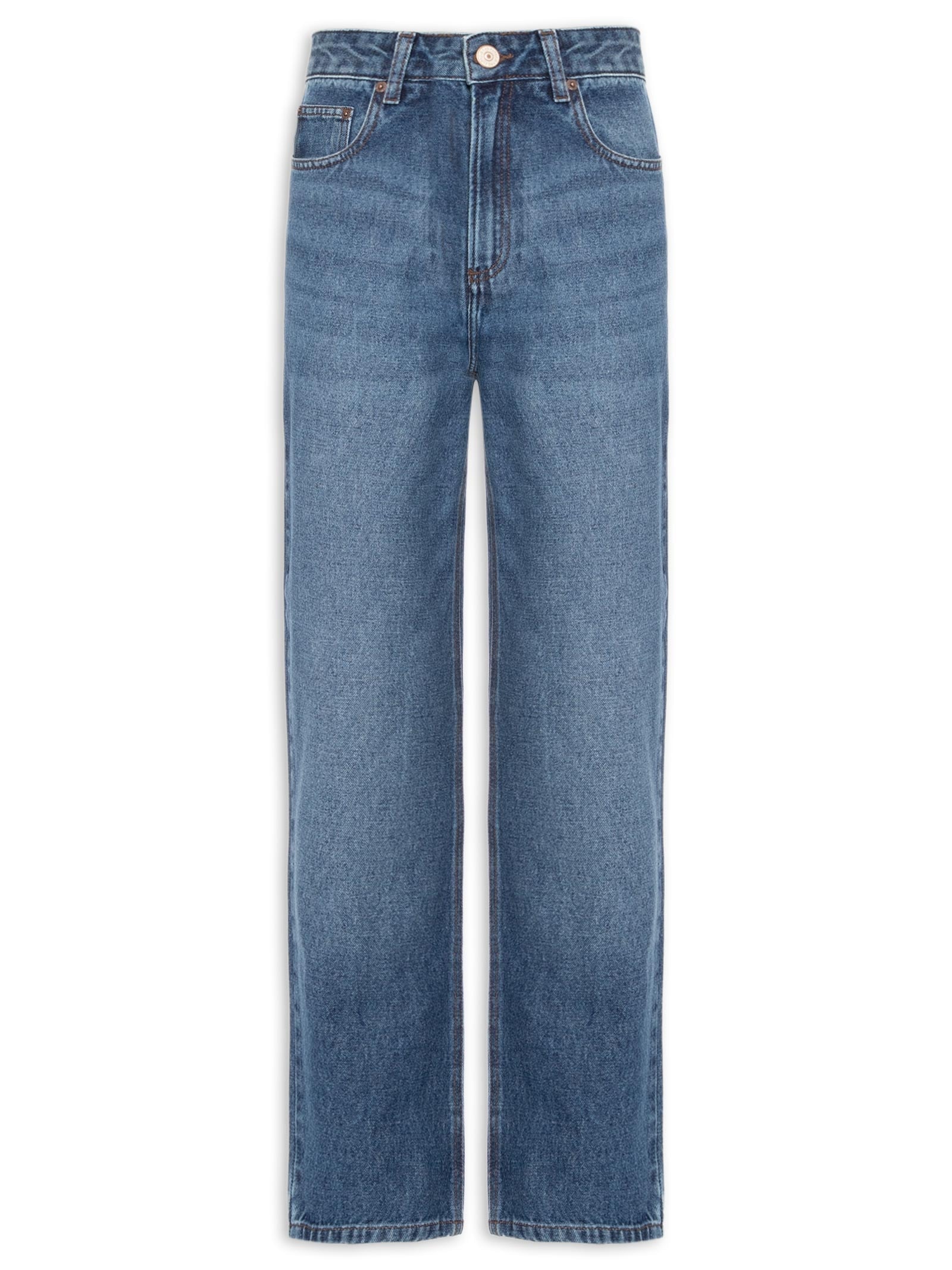 Calça Jeans Feminina Mom New Basic Azul Animale Jeans