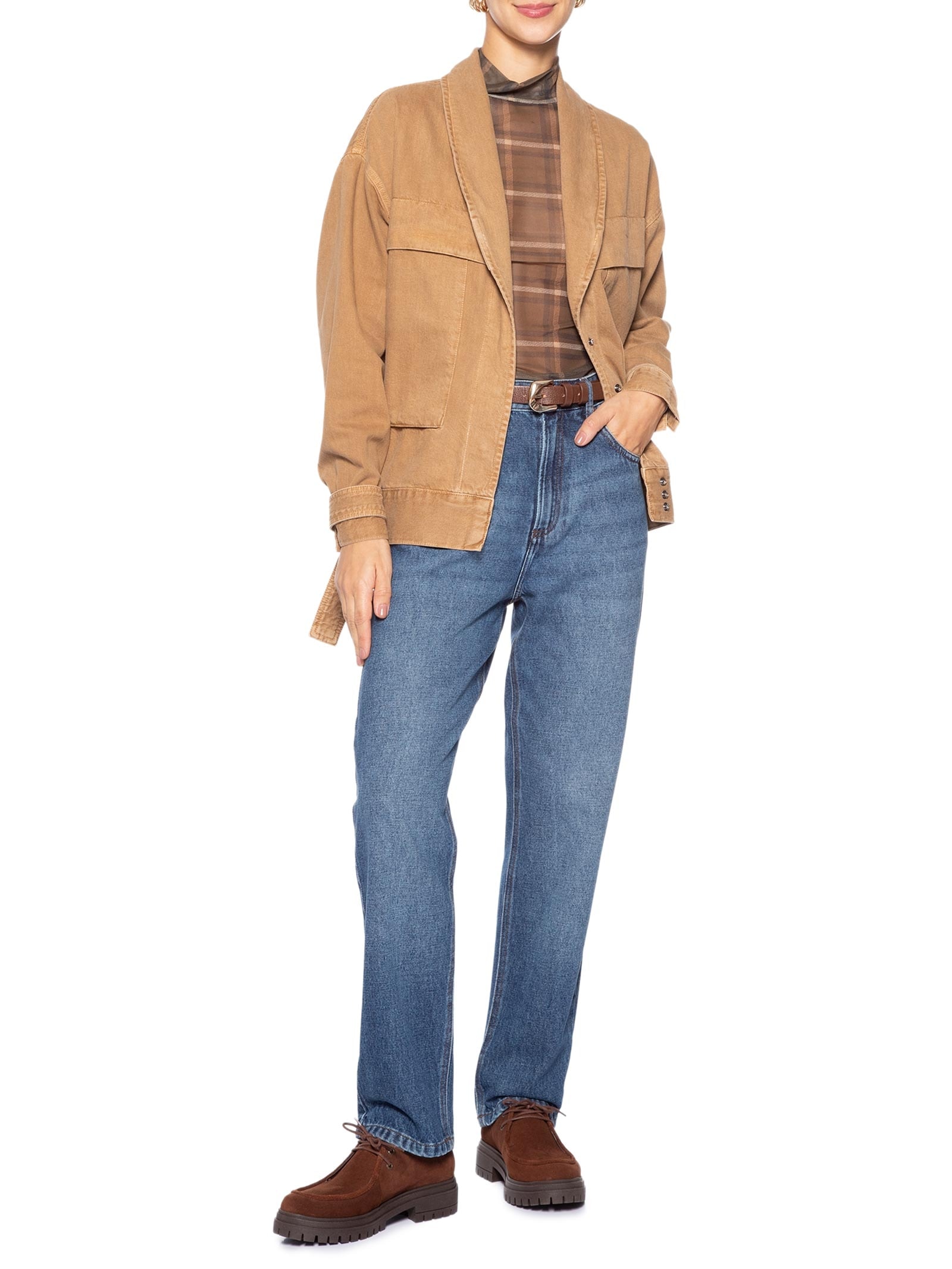 Calça Jeans Feminina Mom New Basic Azul Animale Jeans