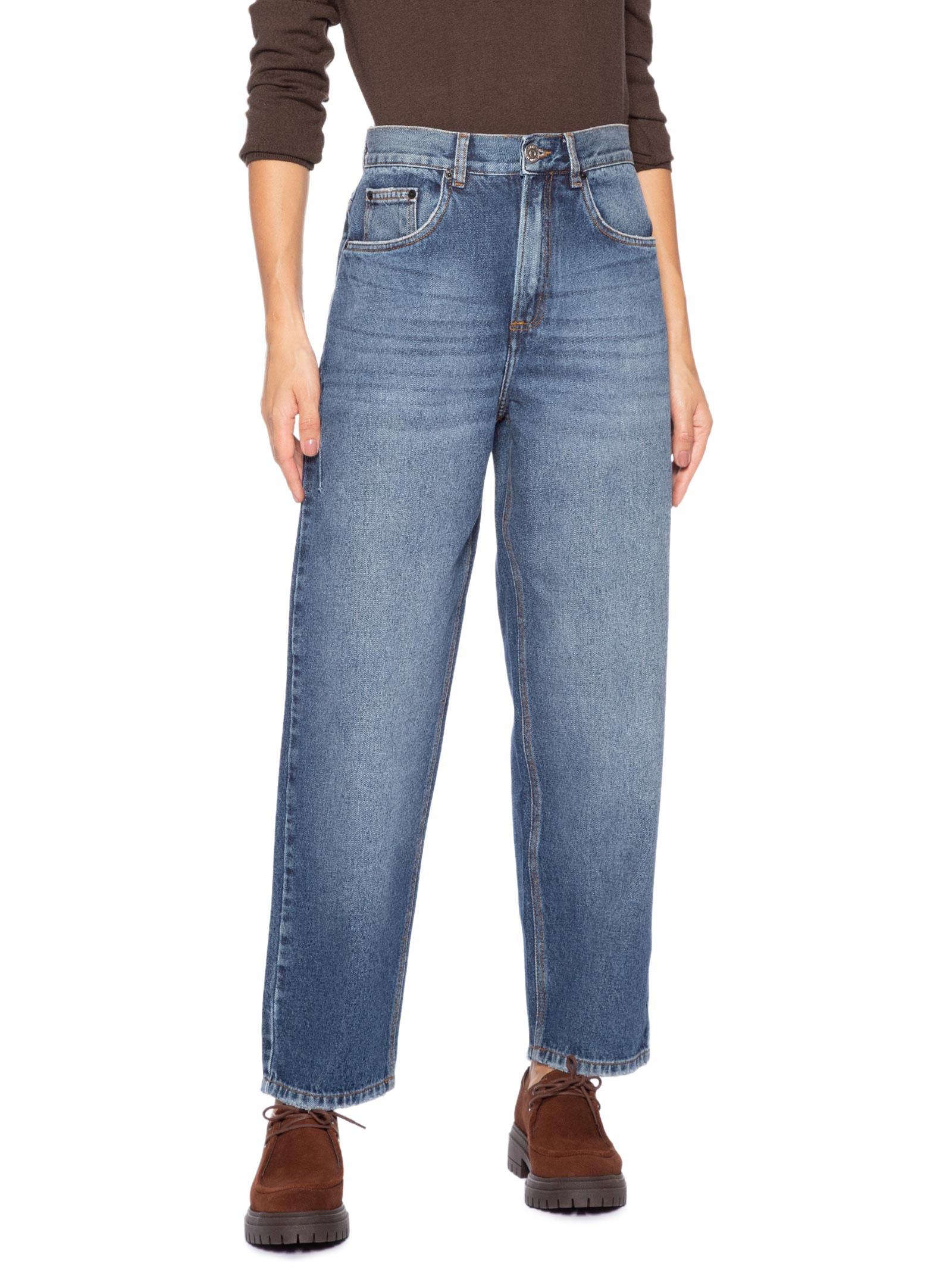 Calça Jeans Feminina Nipper Pence New Basic Azul Animale Jeans