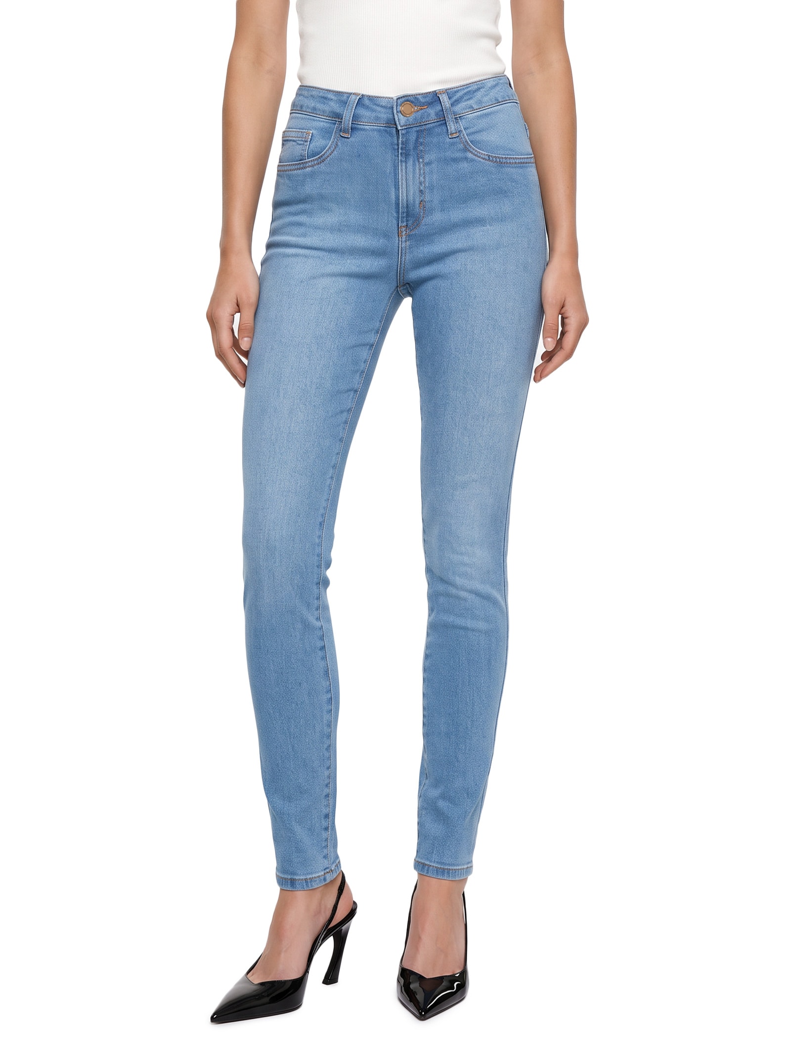 Calça Jeans Feminina Nix Skinny High Azul Lança Perfume