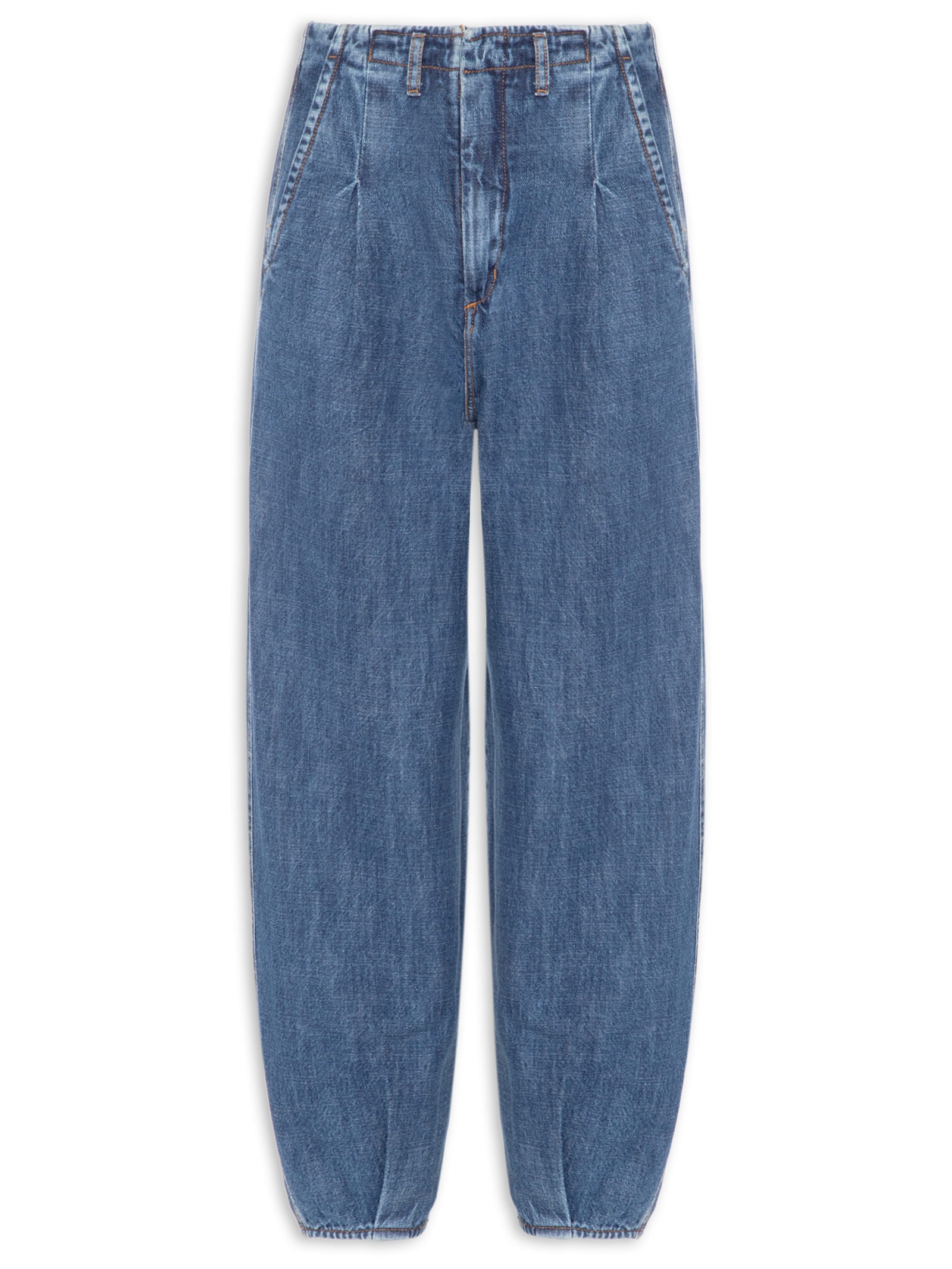 Calça Jeans Feminina Pregas Azul Dress To